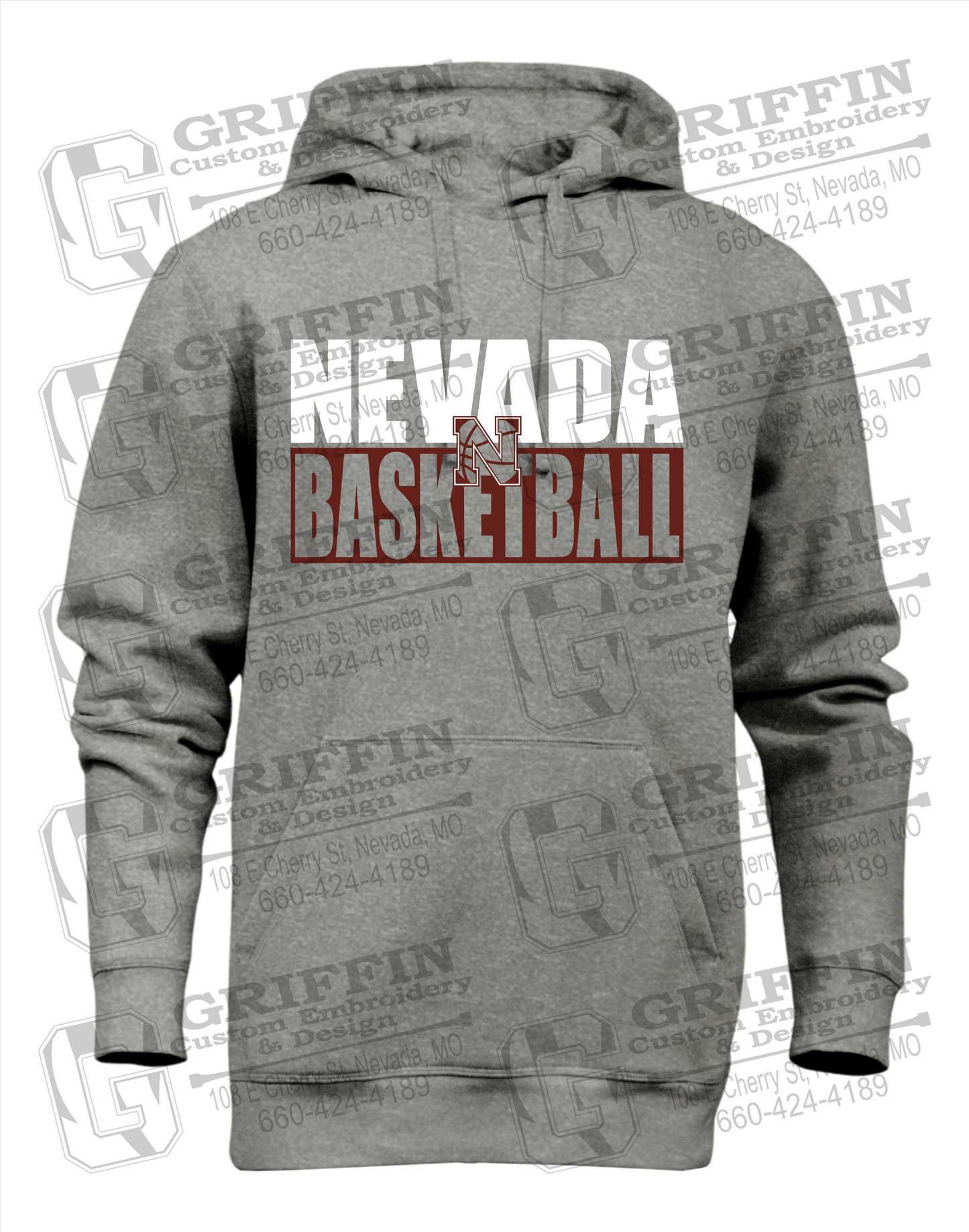 Heavyweight Fleece Hoodie - Basketball - Nevada Tigers 21-Q