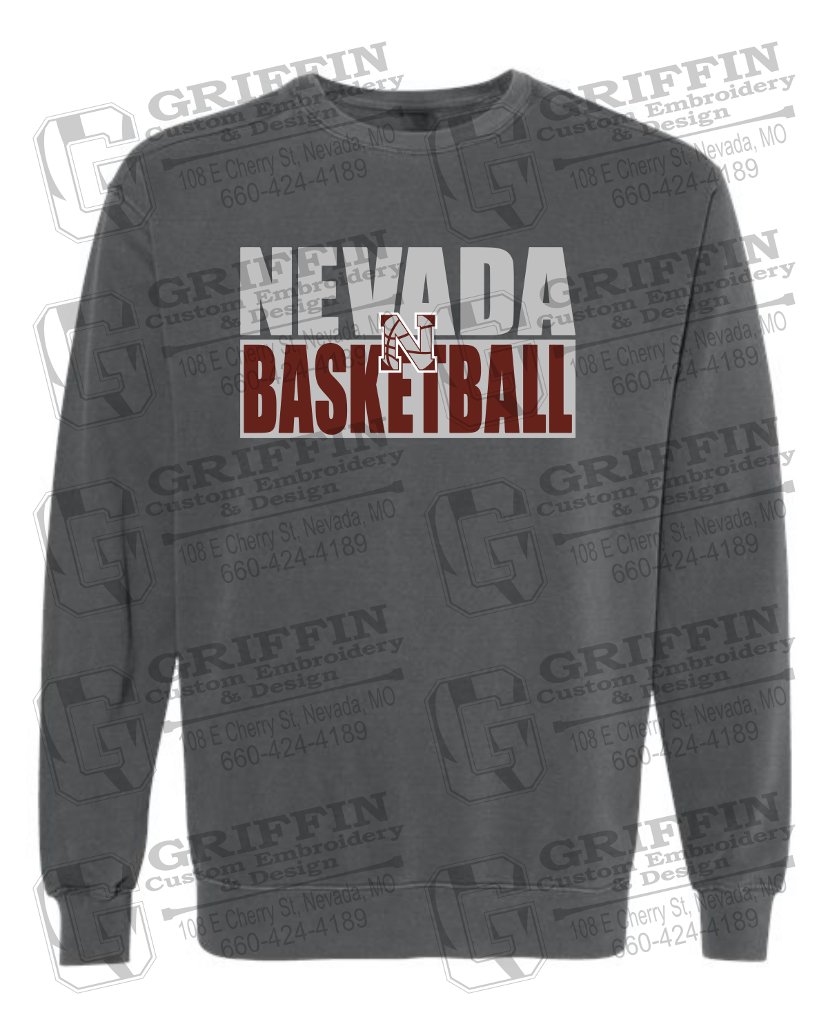Comfort Colors Crewneck Sweatshirt - Basketball - Nevada Tigers 21-Q