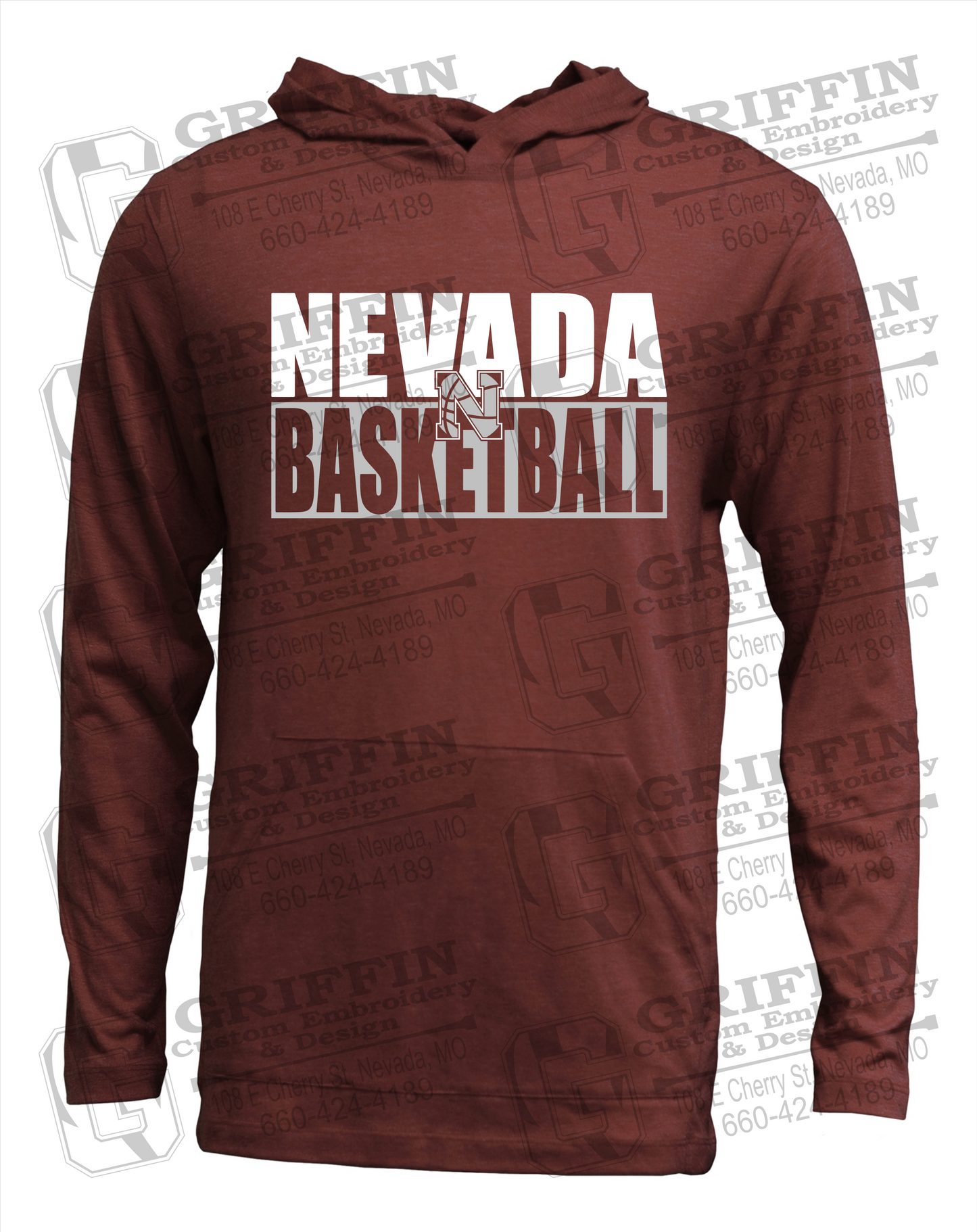 Soft-Tek T-Shirt Hoodie - Basketball - Nevada Tigers 21-Q