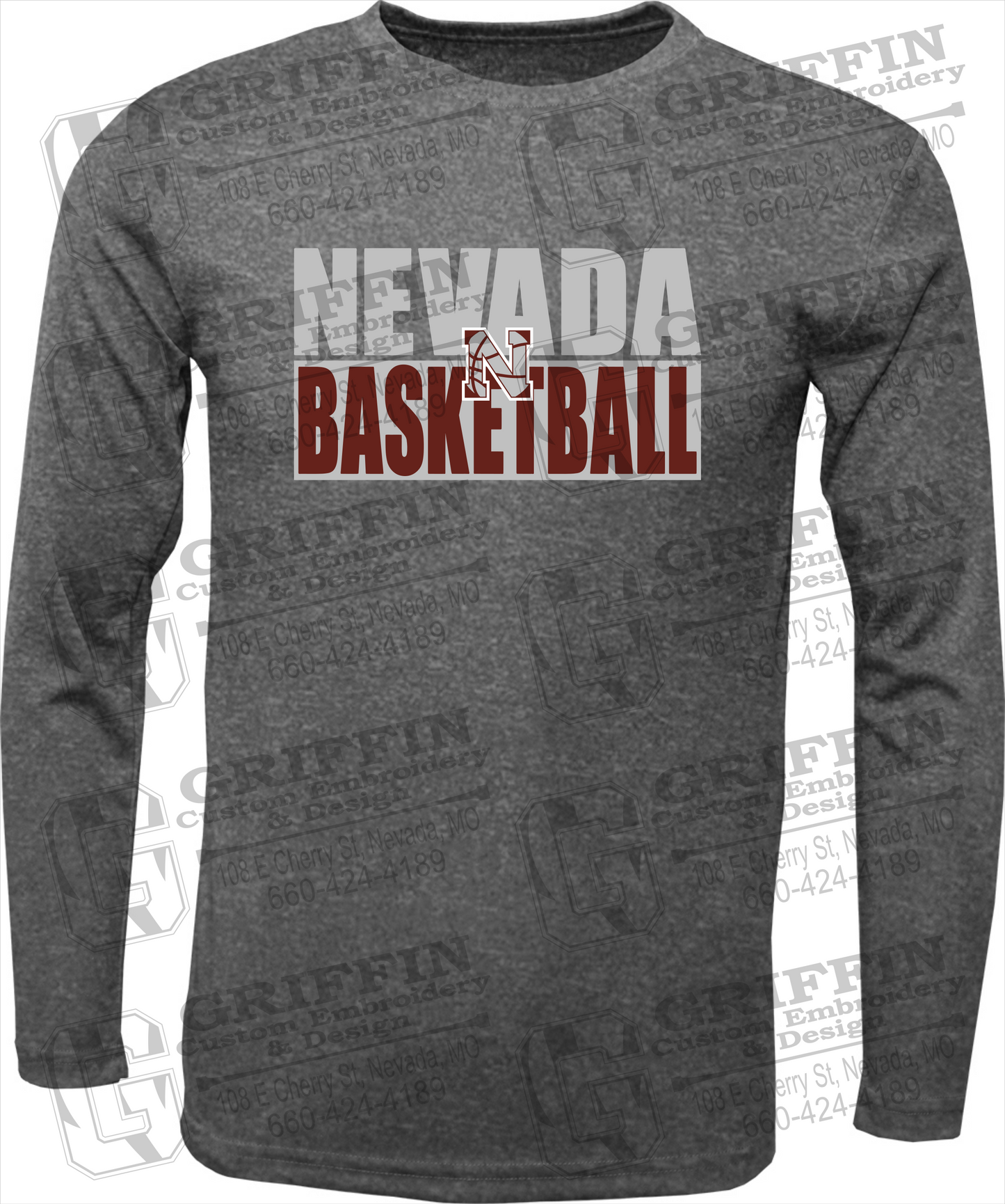 Dry-Fit Long Sleeve T-Shirt - Basketball - Nevada Tigers 21-Q