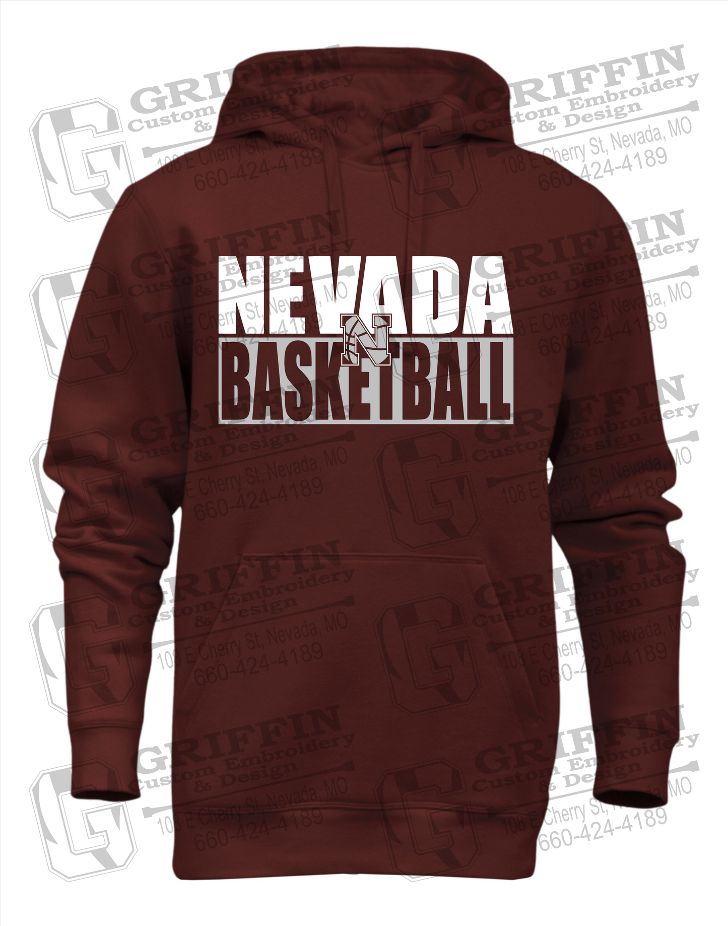 Nevada Tigers 21-Q Youth Heavyweight Hoodie - Basketball