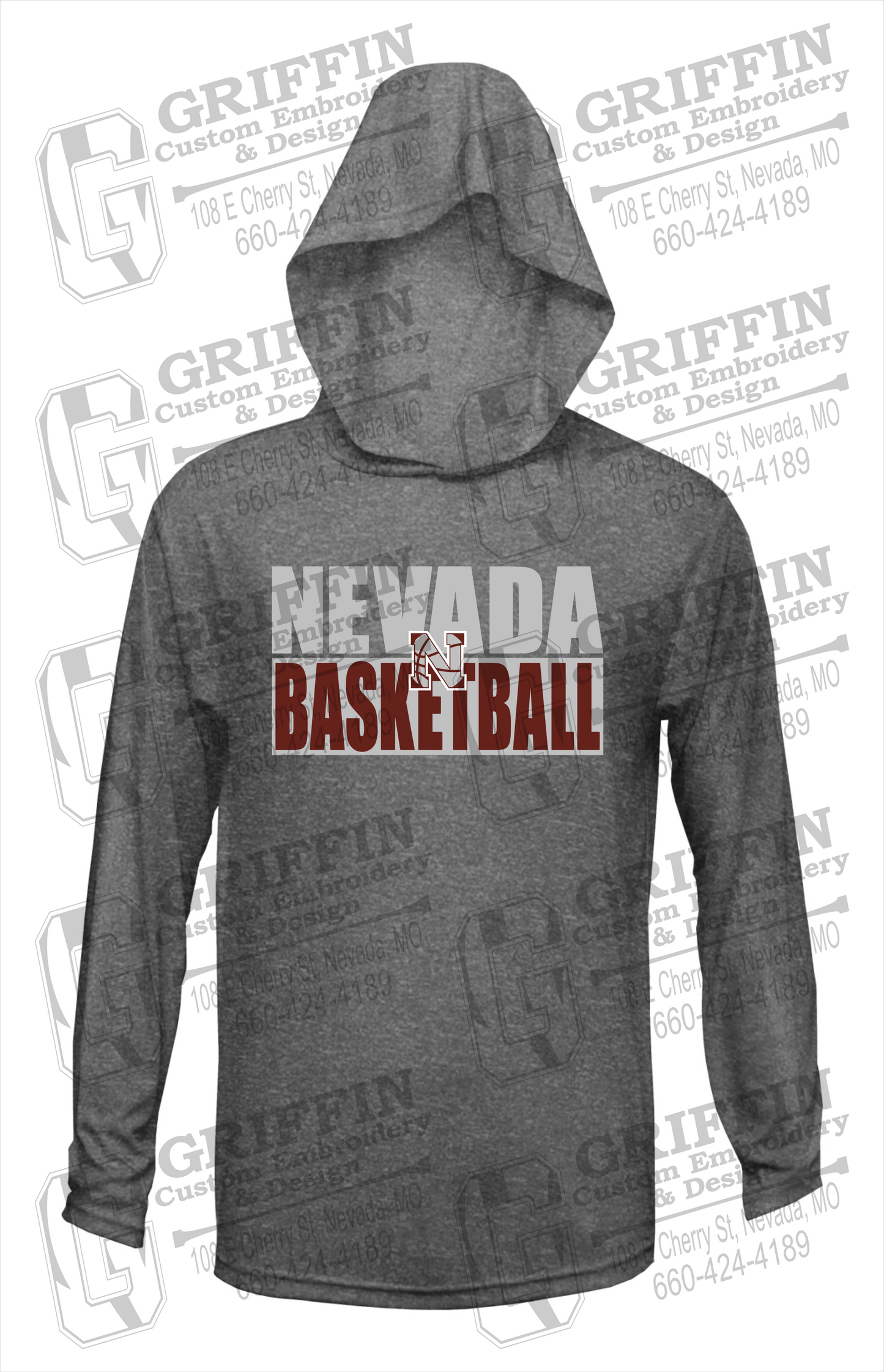 Dry-Fit T-Shirt Hoodie - Basketball - Nevada Tigers 21-Q