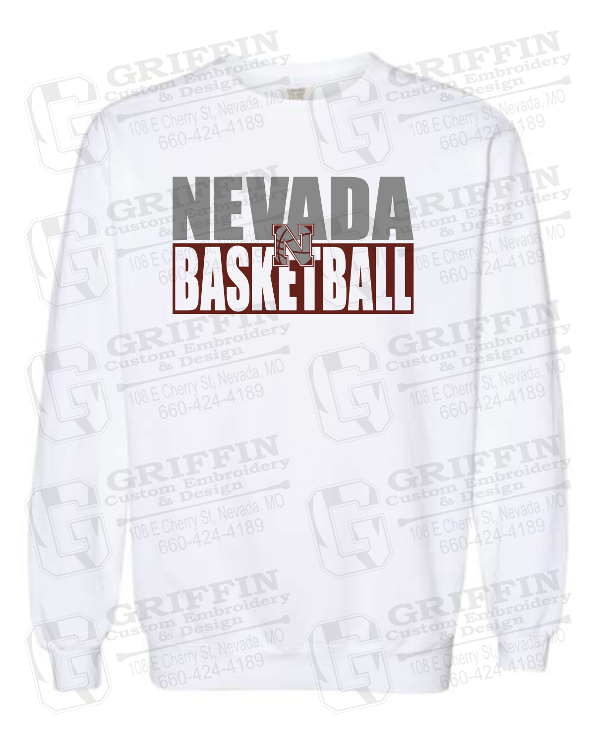 Comfort Colors Crewneck Sweatshirt - Basketball - Nevada Tigers 21-Q
