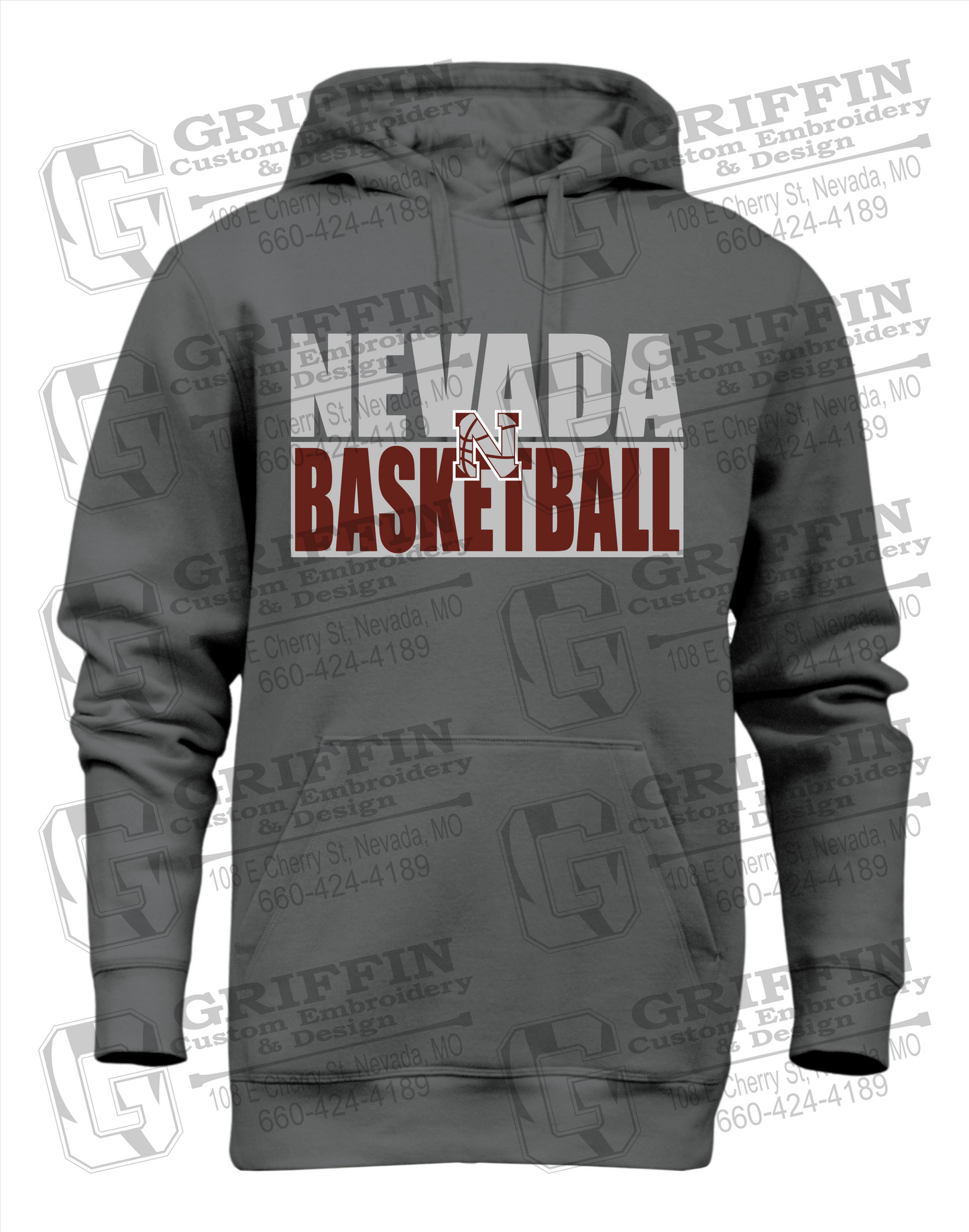 Heavyweight Fleece Hoodie - Basketball - Nevada Tigers 21-Q