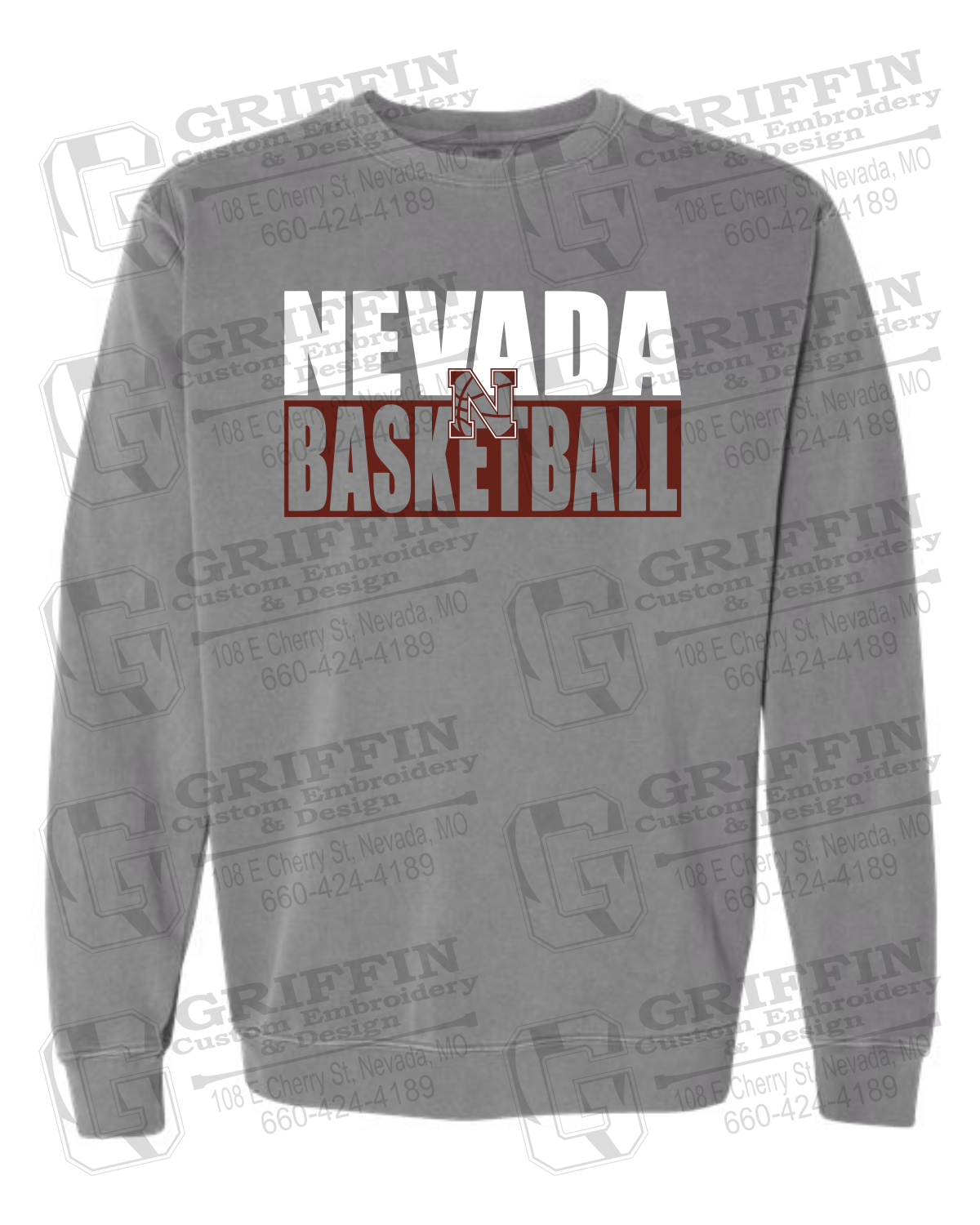 Comfort Colors Crewneck Sweatshirt - Basketball - Nevada Tigers 21-Q