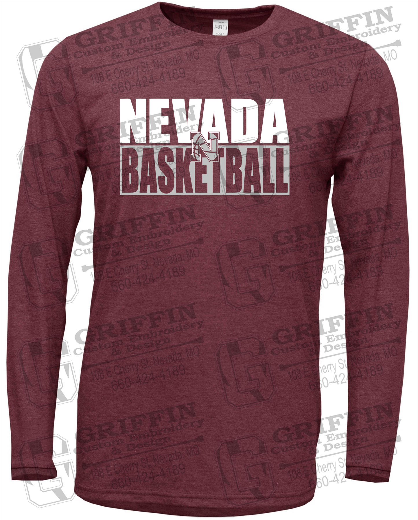 Soft-Tek Long Sleeve T-Shirt - Basketball - Nevada Tigers 21-Q