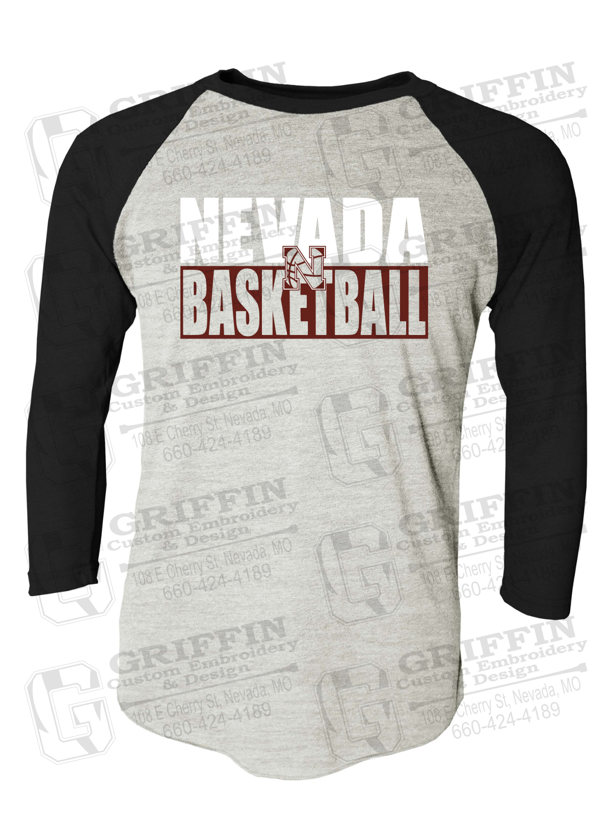 Tri-Blend Raglan Sleeve T-Shirt - Basketball - Nevada Tigers 21-Q