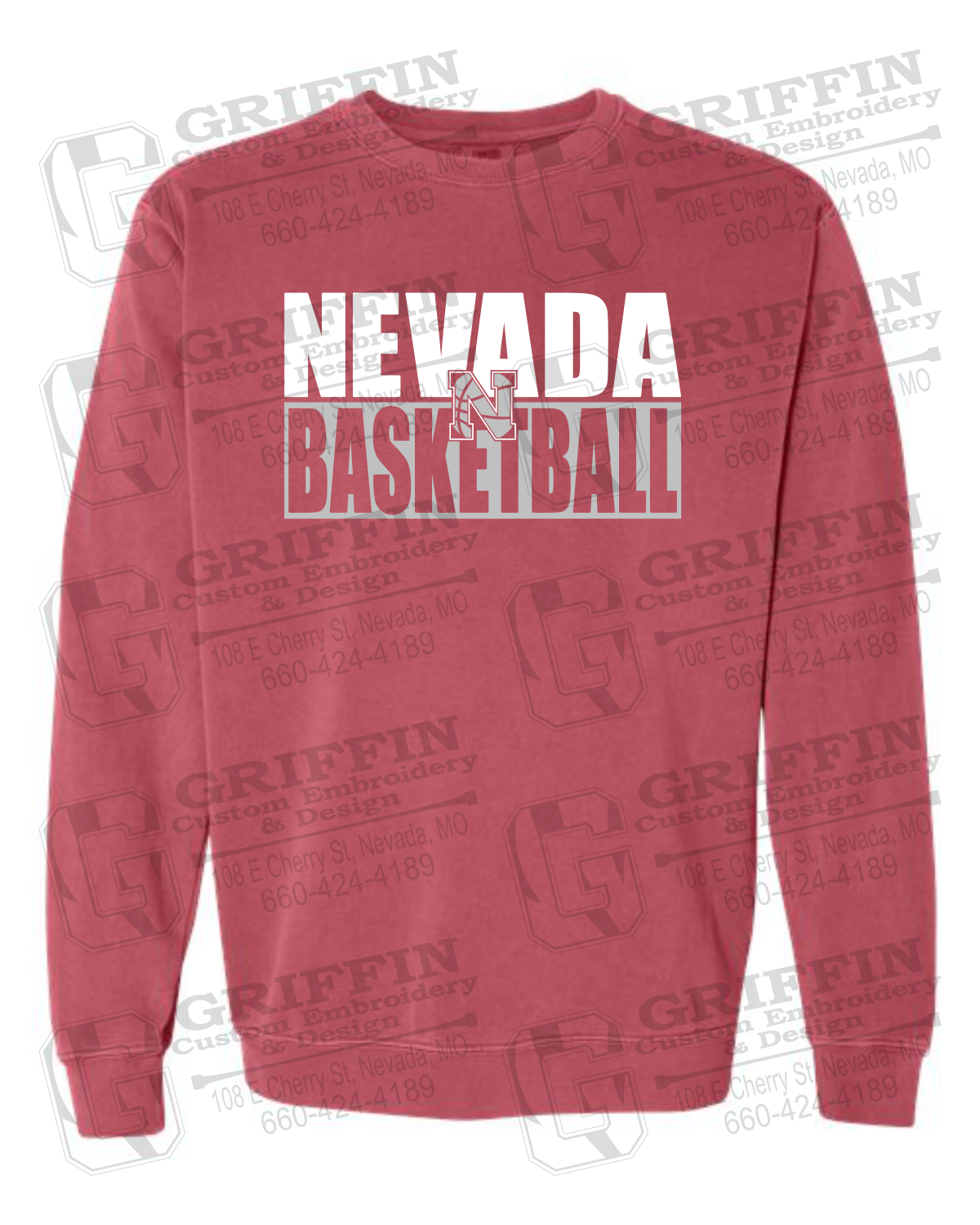 Comfort Colors Crewneck Sweatshirt - Basketball - Nevada Tigers 21-Q