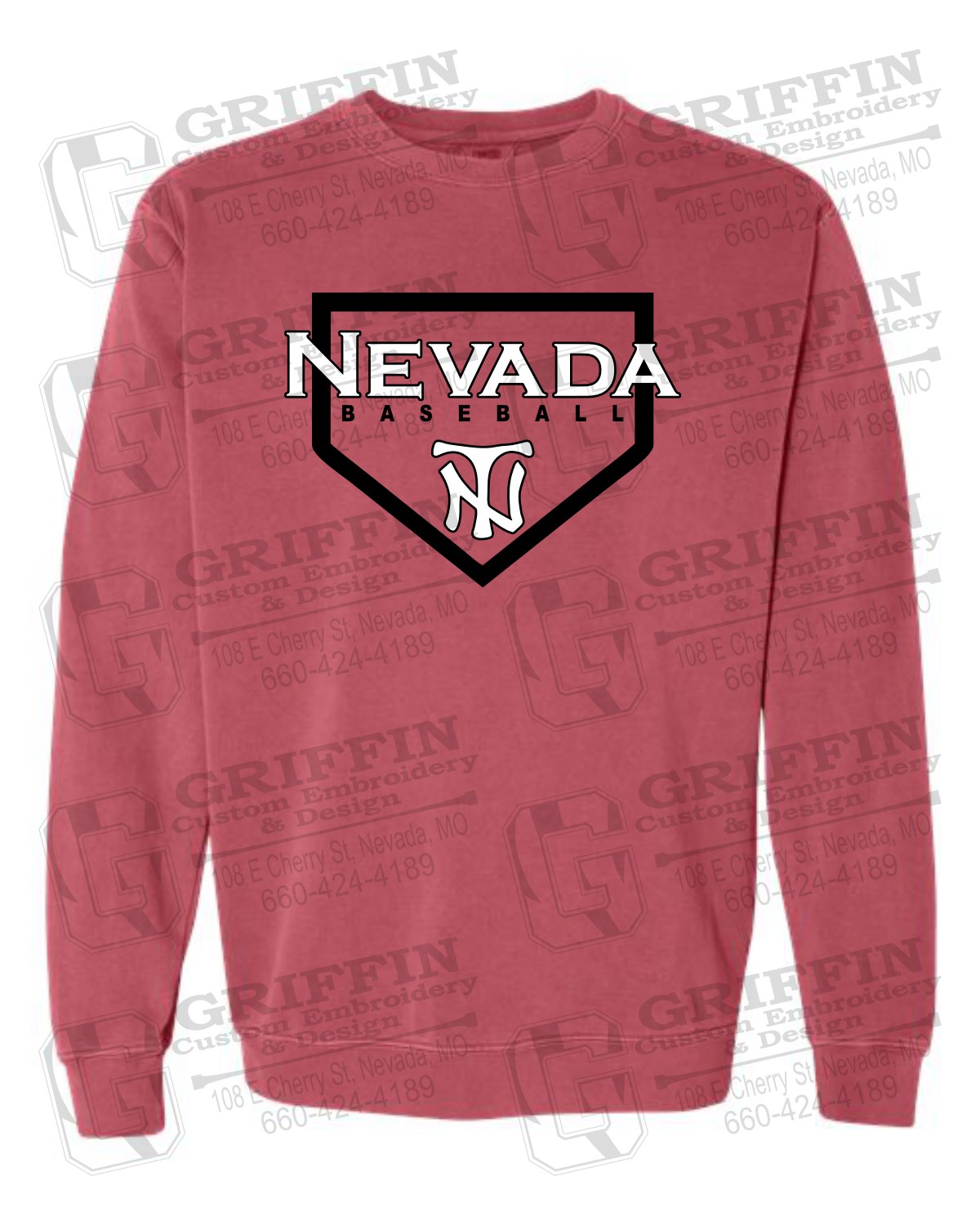 Comfort Colors Crewneck Sweatshirt - Baseball - Nevada Tigers 21-S