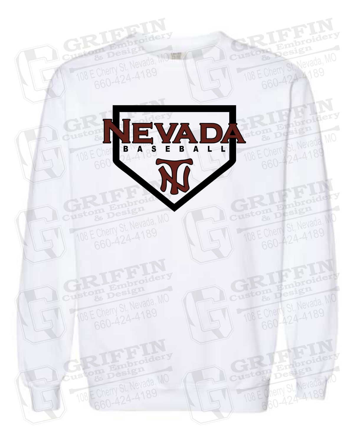 Comfort Colors Crewneck Sweatshirt - Baseball - Nevada Tigers 21-S