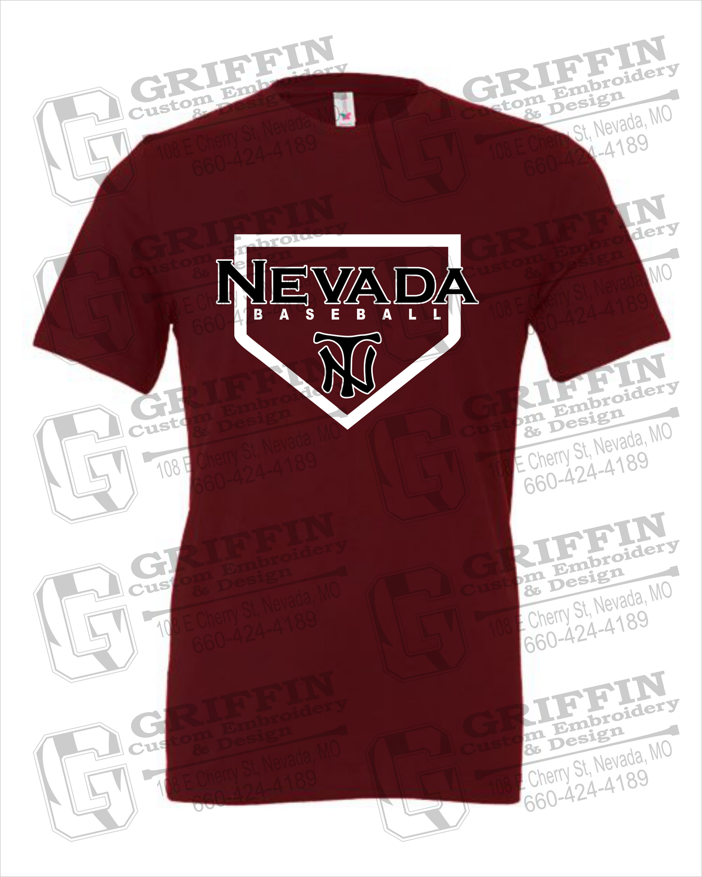 Nevada Tigers 21-S 100% Cotton Short Sleeve T-Shirt - Baseball