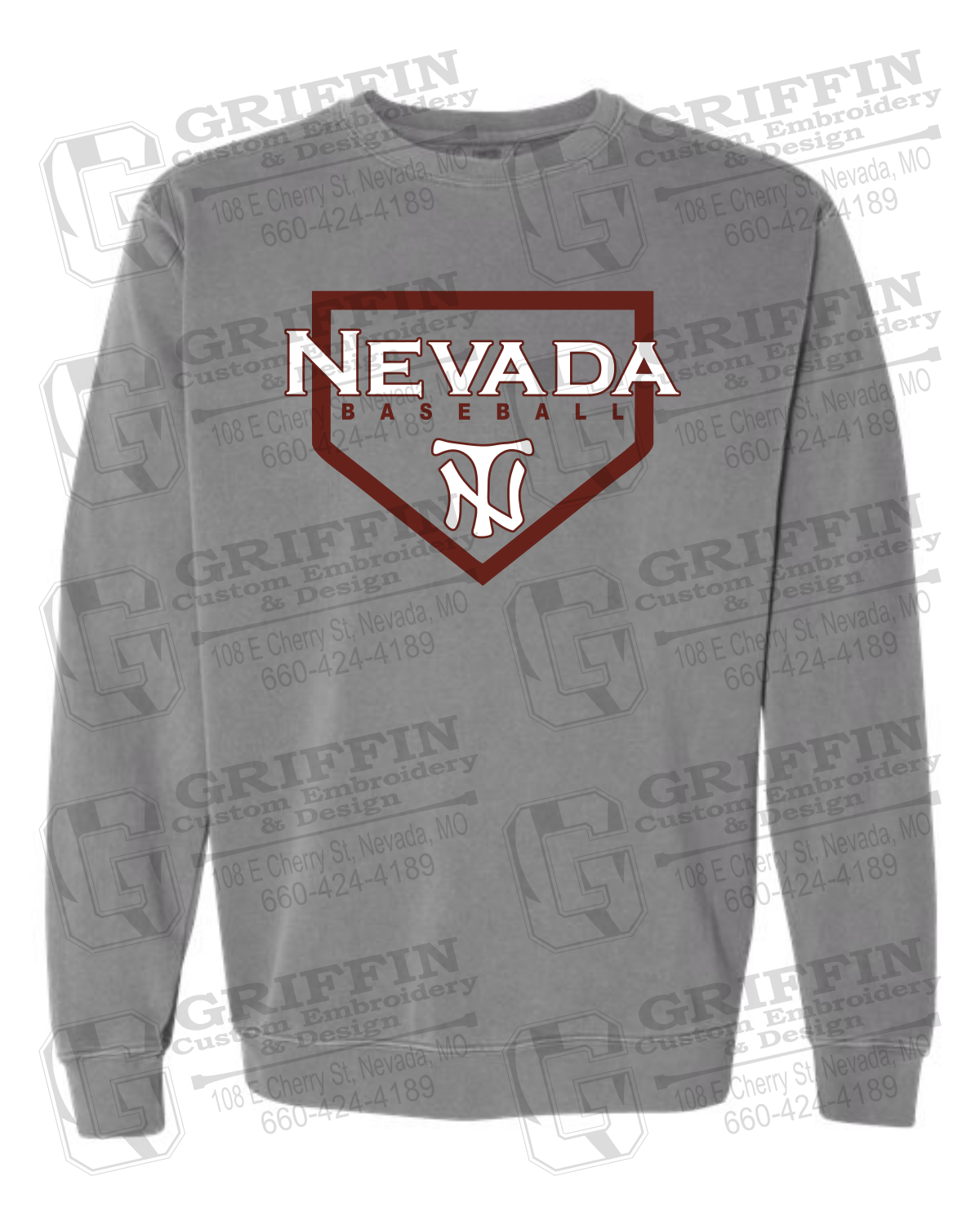 Comfort Colors Crewneck Sweatshirt - Baseball - Nevada Tigers 21-S