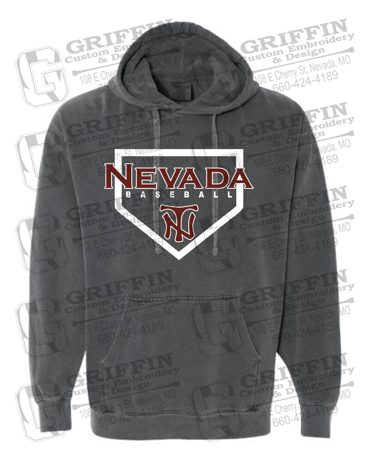 Comfort Colors Hoodie - Baseball - Nevada Tigers 21-S