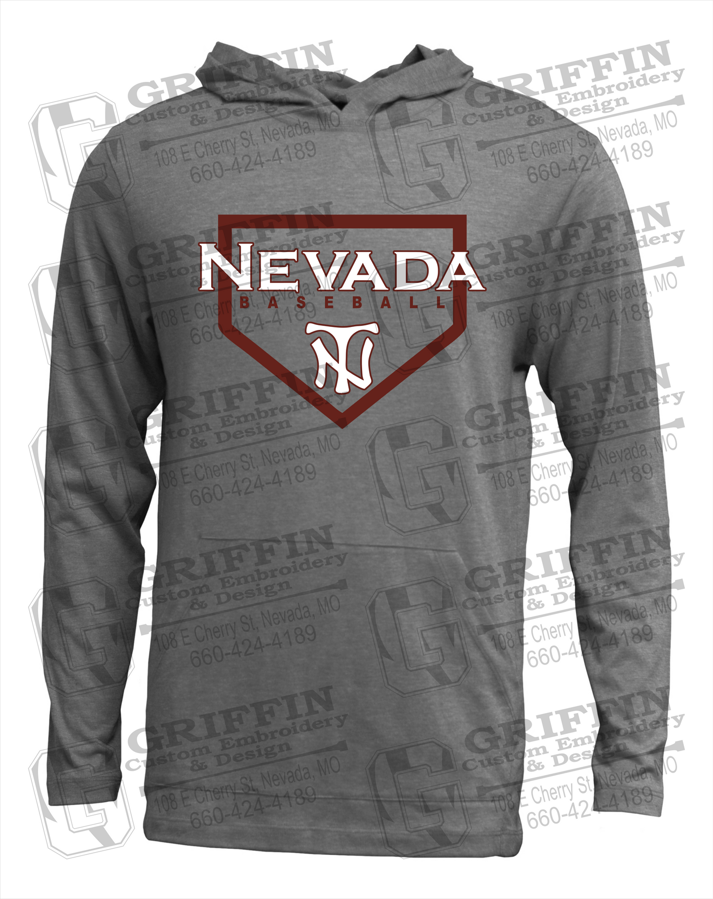 Nevada Tigers 21-S T-Shirt Hoodie - Baseball