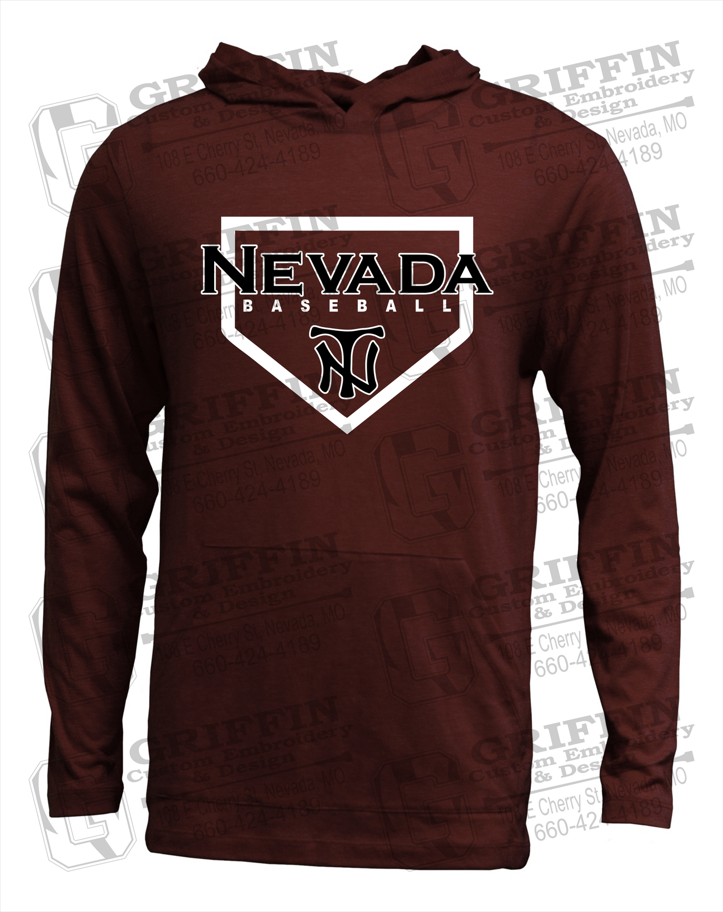 Nevada Tigers 21-S T-Shirt Hoodie - Baseball