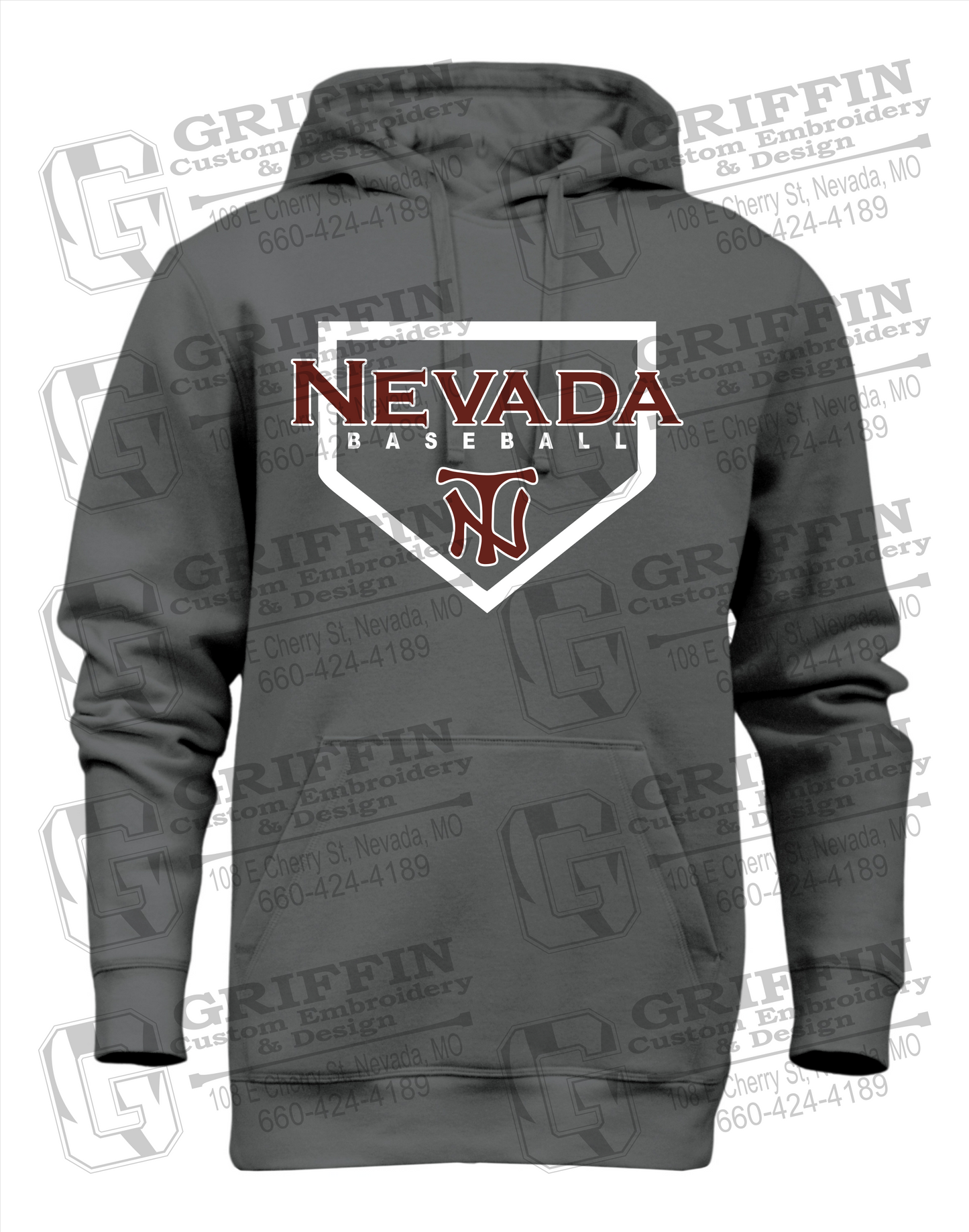 Nevada Tigers 21-S Youth Heavyweight Hoodie - Baseball