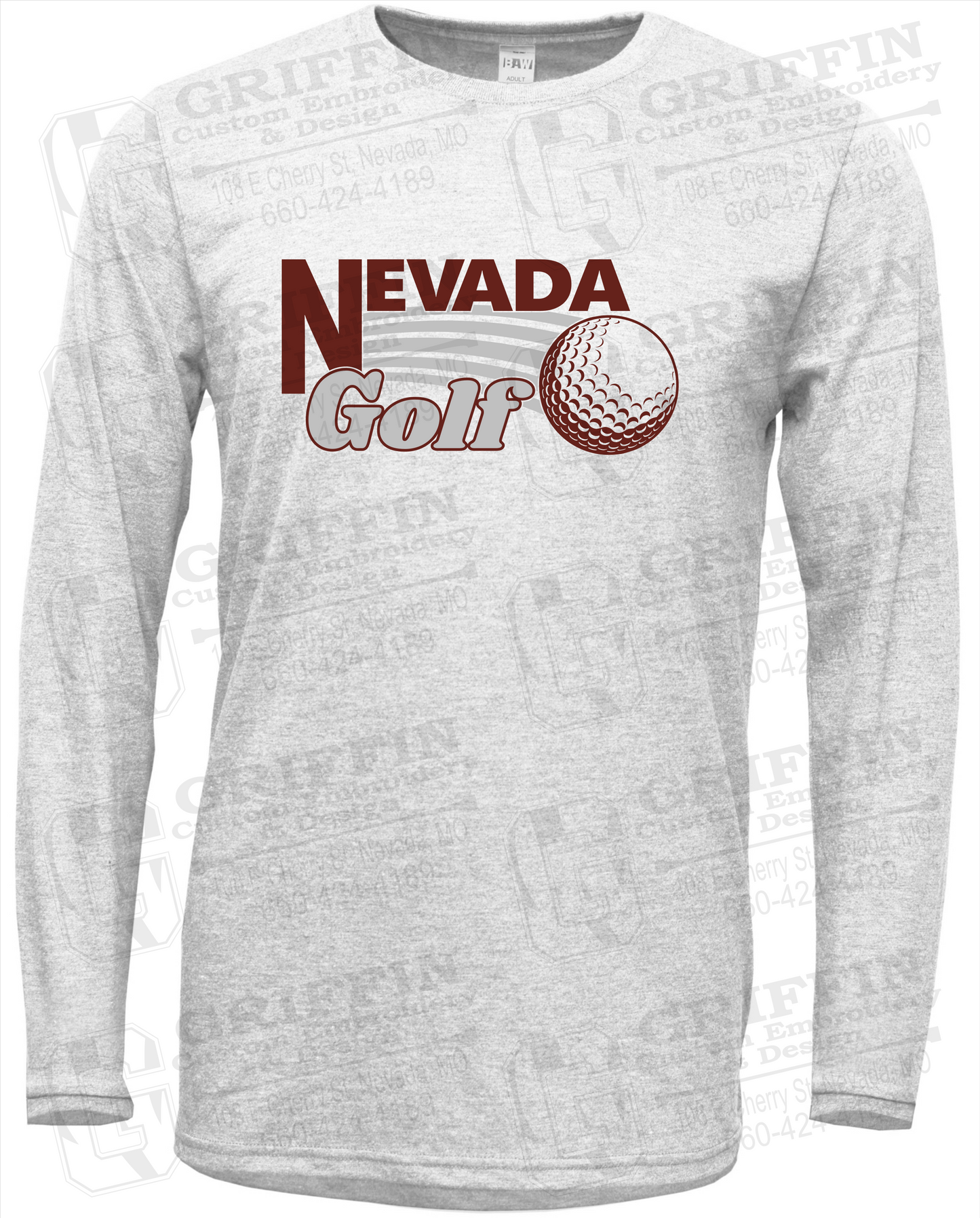 Soft-Tek Long Sleeve T-Shirt - Golf - Nevada Tigers 21-W