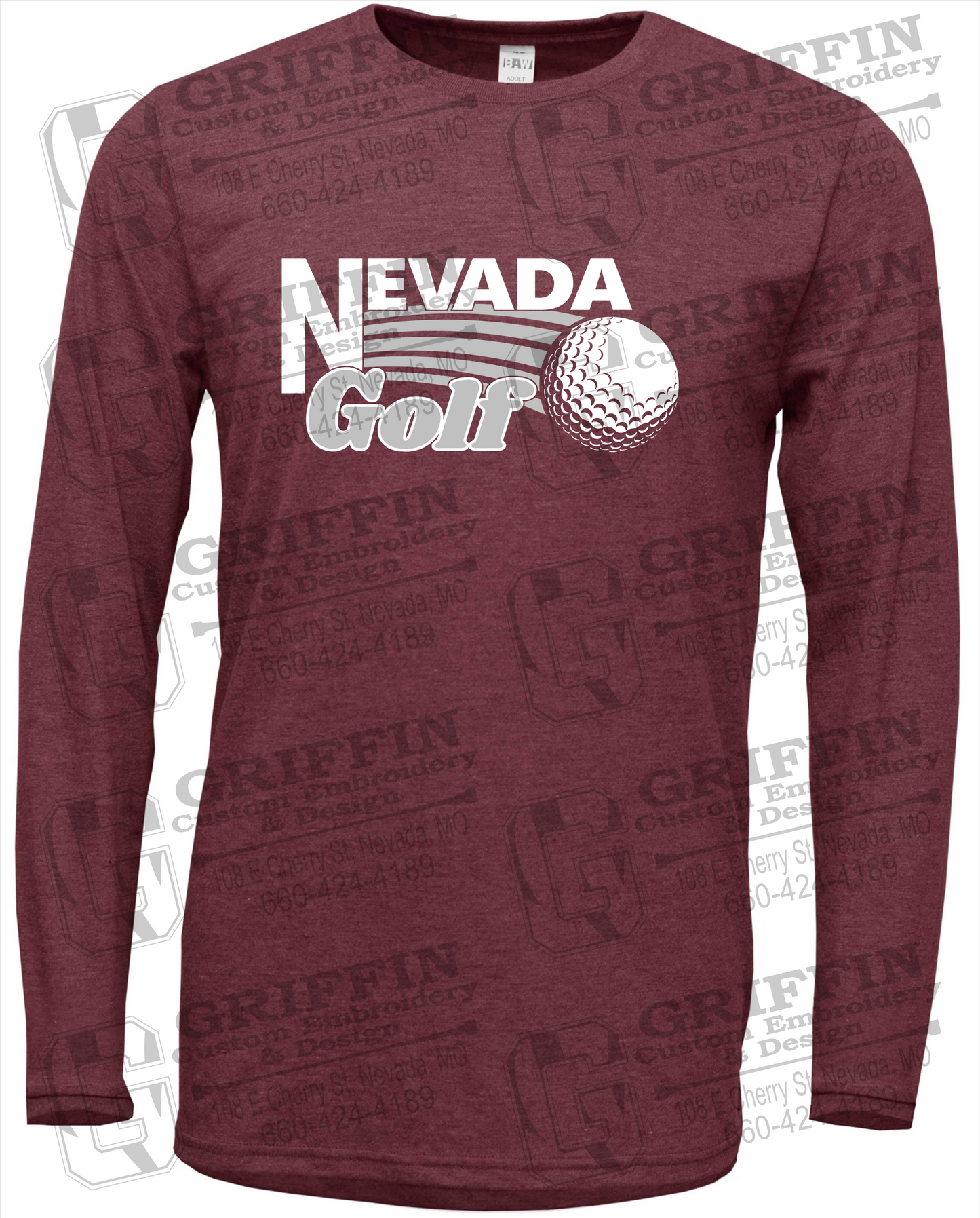 Soft-Tek Long Sleeve T-Shirt - Golf - Nevada Tigers 21-W