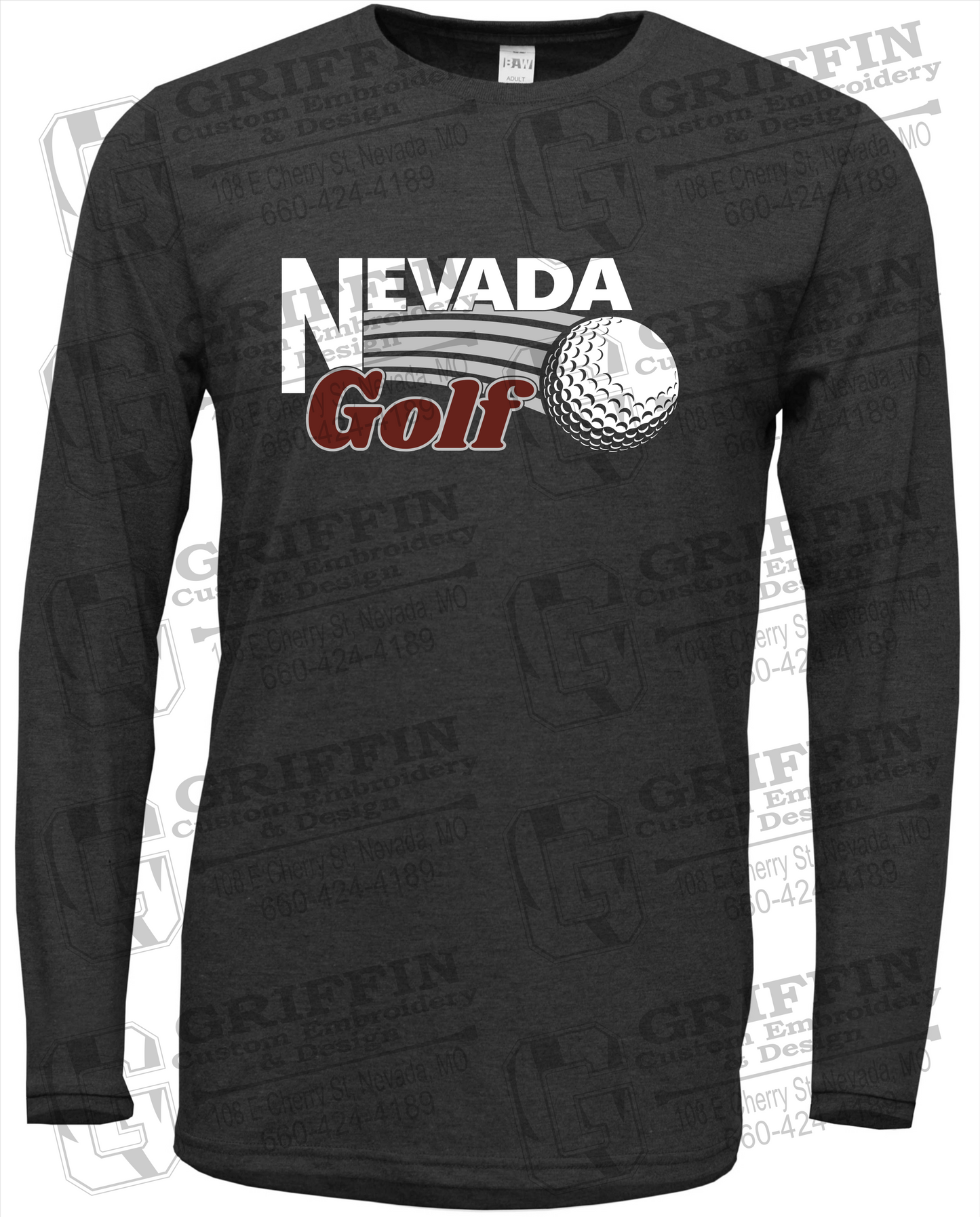 Soft-Tek Long Sleeve T-Shirt - Golf - Nevada Tigers 21-W