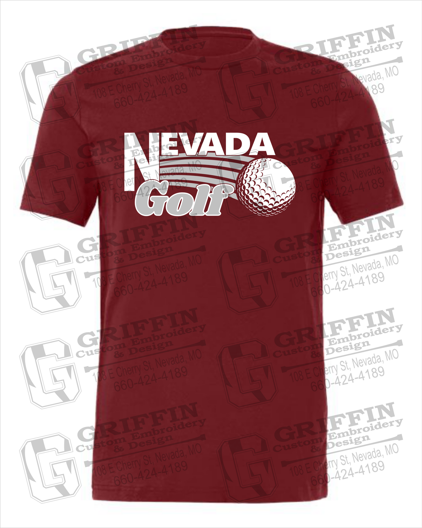 Nevada Tigers 21-W 100% Cotton Short Sleeve T-Shirt - Golf