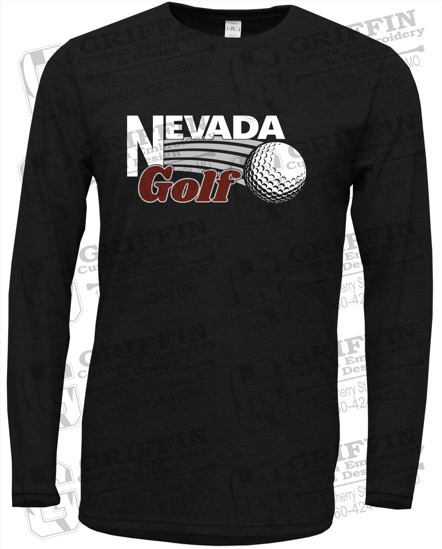 Soft-Tek Long Sleeve T-Shirt - Golf - Nevada Tigers 21-W