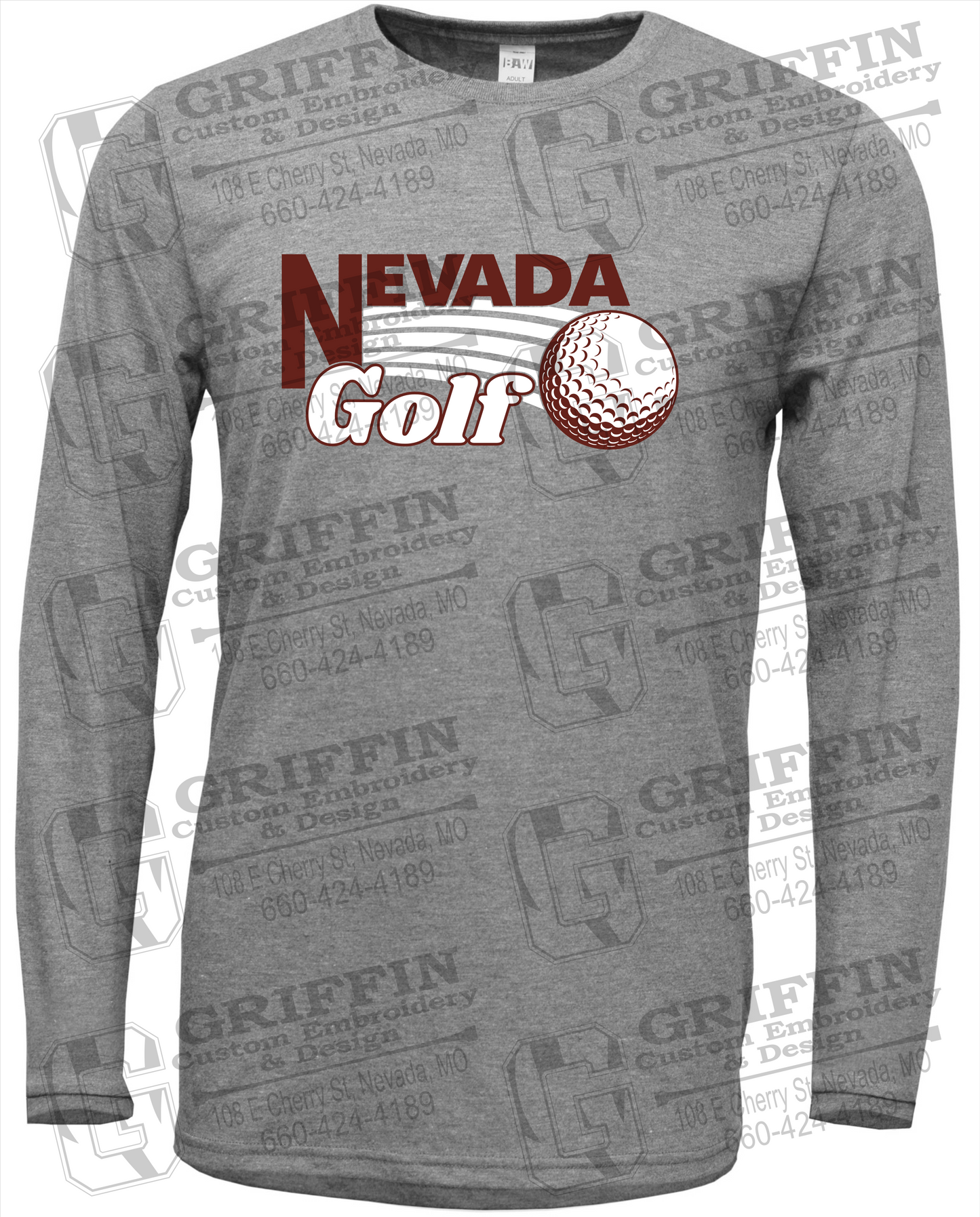 Soft-Tek Long Sleeve T-Shirt - Golf - Nevada Tigers 21-W