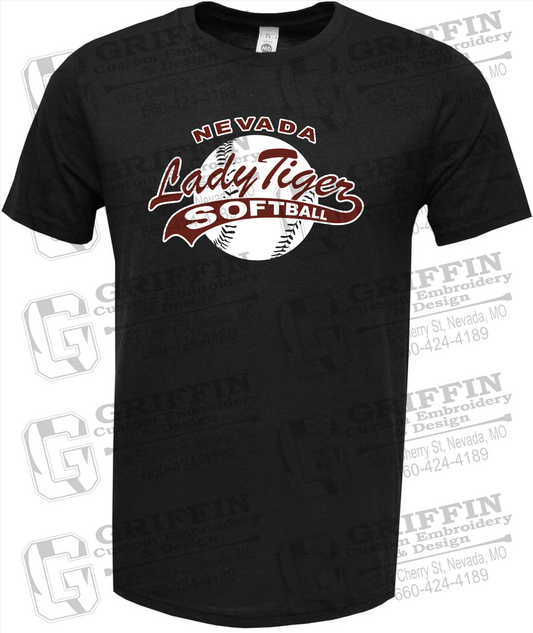Soft-Tek Short Sleeve T-Shirt - Softball - Nevada Tigers 21-X