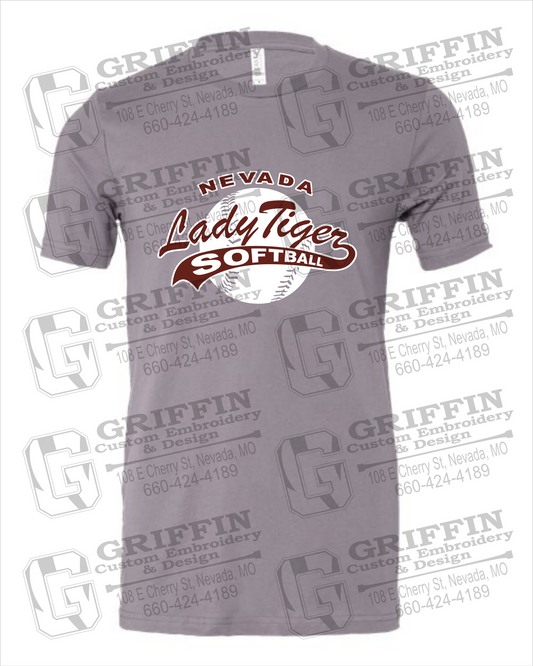 Nevada Tigers 21-X 100% Cotton Short Sleeve T-Shirt - Softball