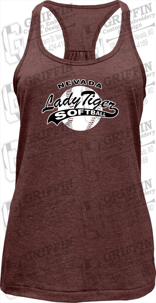 Womens Tri-Blend Tank Top - Softball - Nevada Tigers 21-X