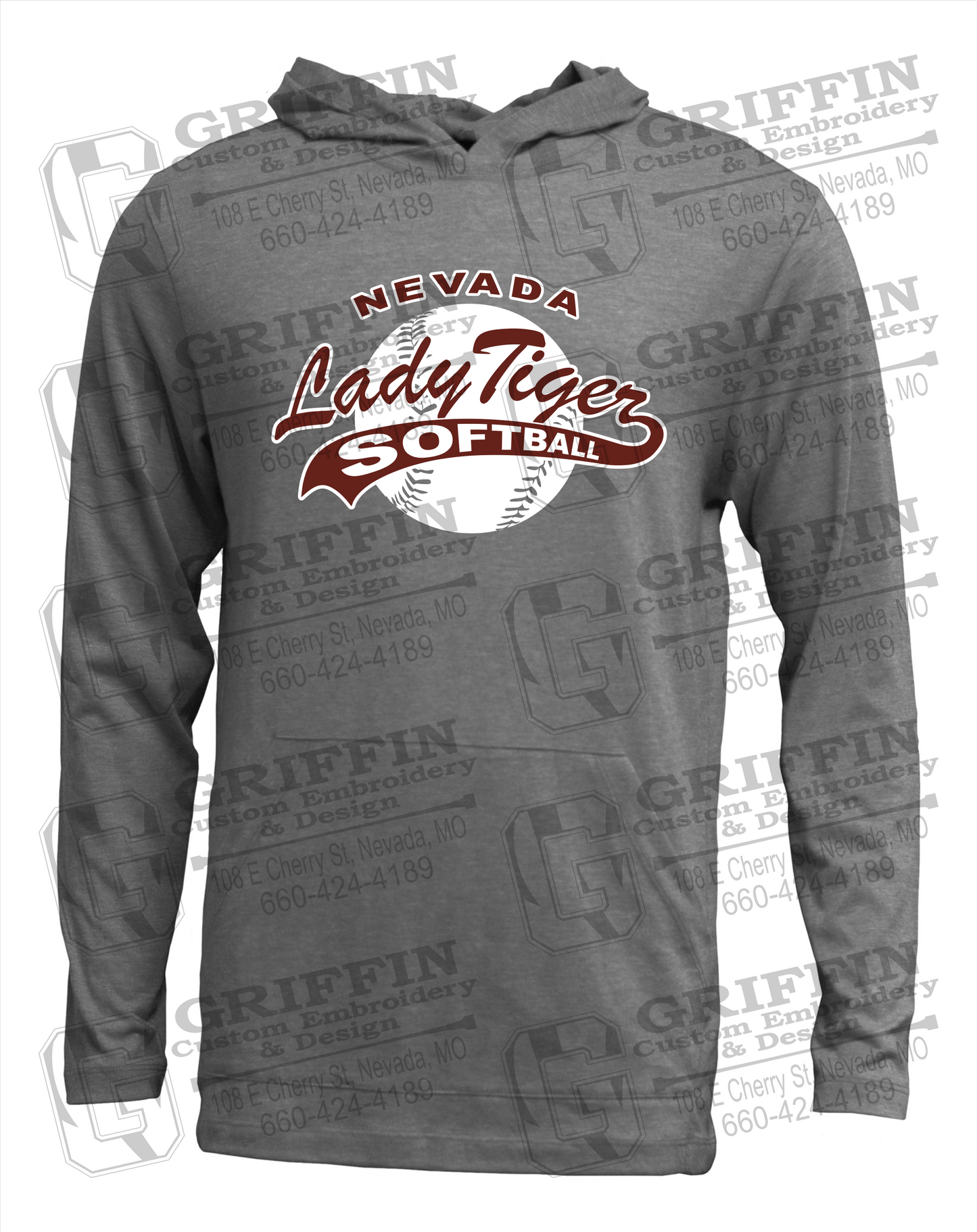 Soft-Tek T-Shirt Hoodie - Softball - Nevada Tigers 21-X