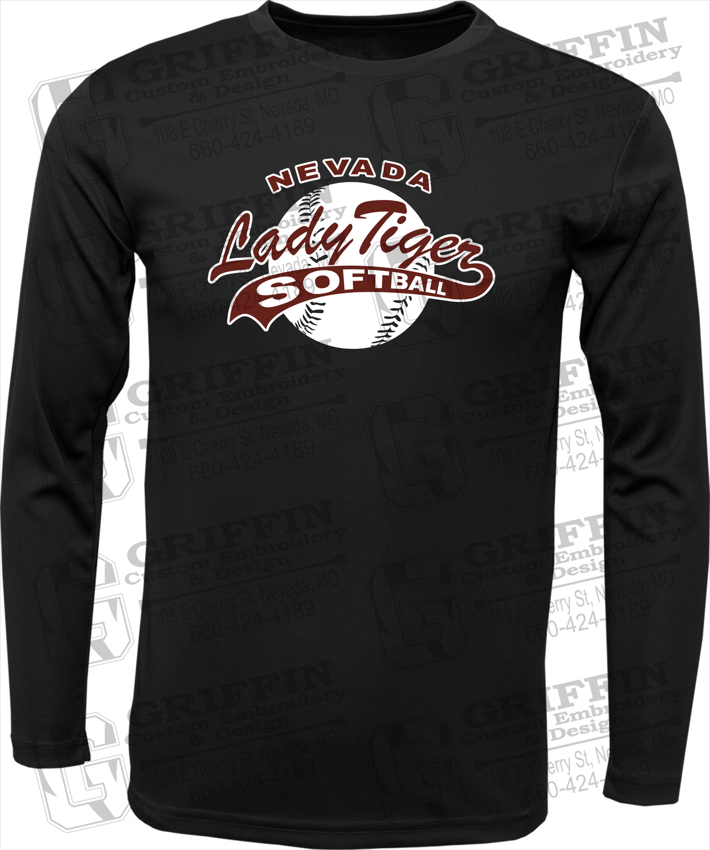 Dry-Fit Long Sleeve T-Shirt - Softball - Nevada Tigers 21-X