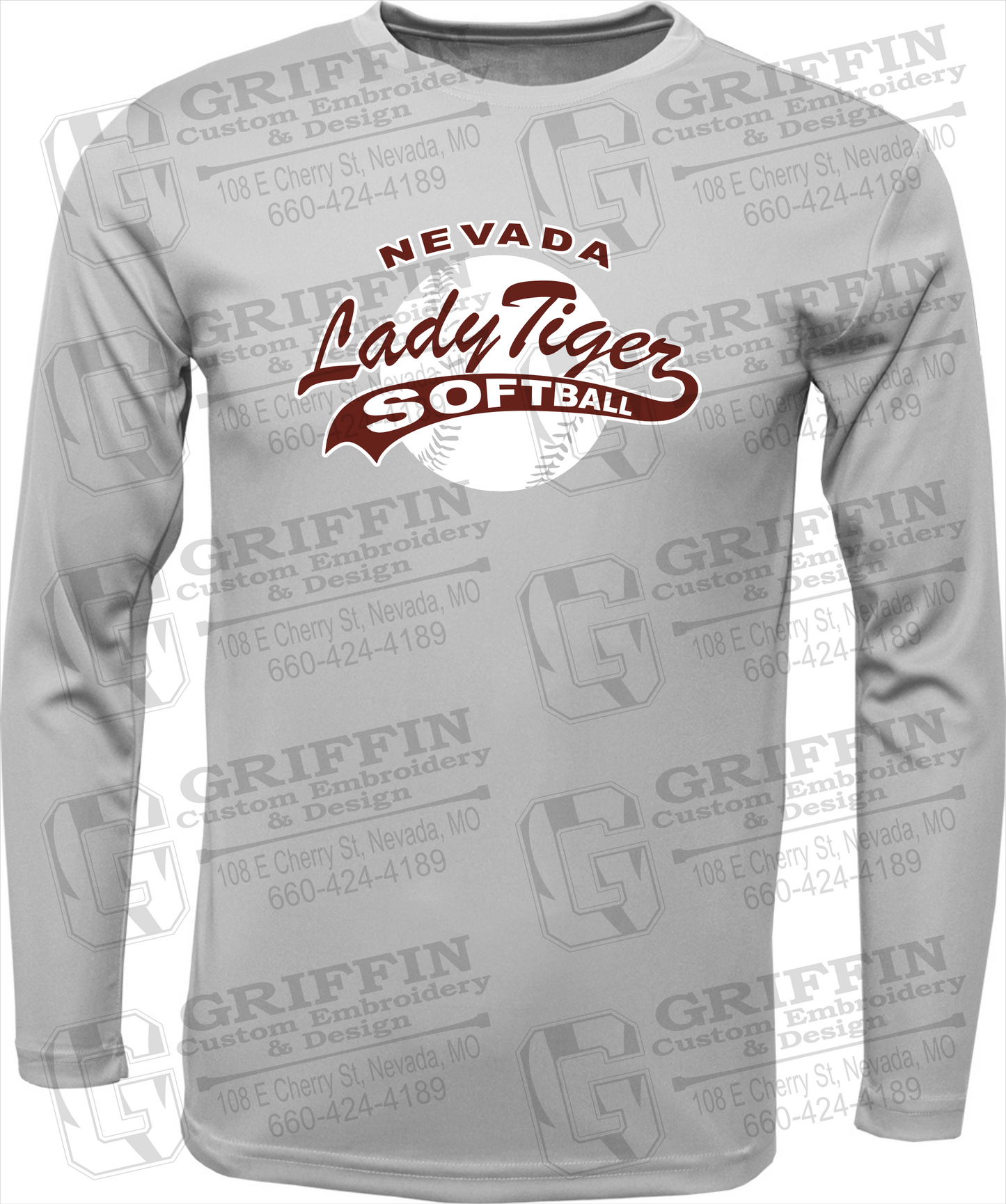 Toddler Dry-Fit Long Sleeve T-Shirt - Softball - Nevada Tigers 21-X