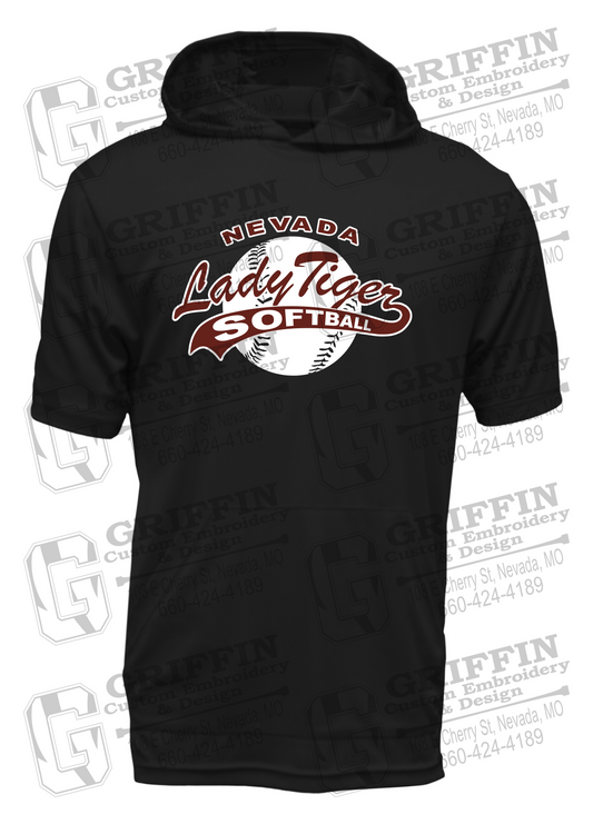 Dry-Fit Short Sleeve T-Shirt Hoodie - Softball - Nevada Tigers 21-X