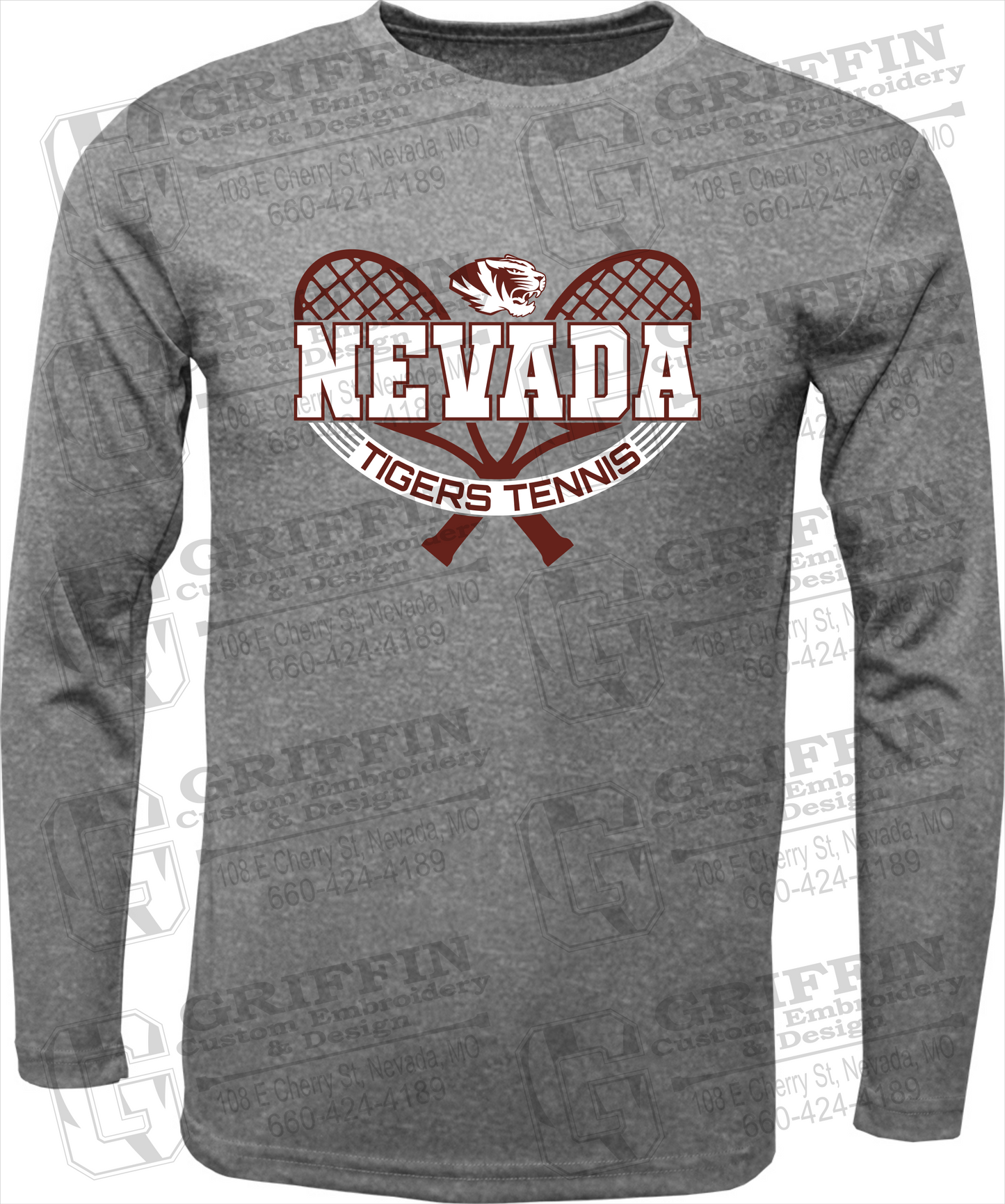 Dry-Fit Long Sleeve T-Shirt - Tennis - Nevada Tigers 21-Y