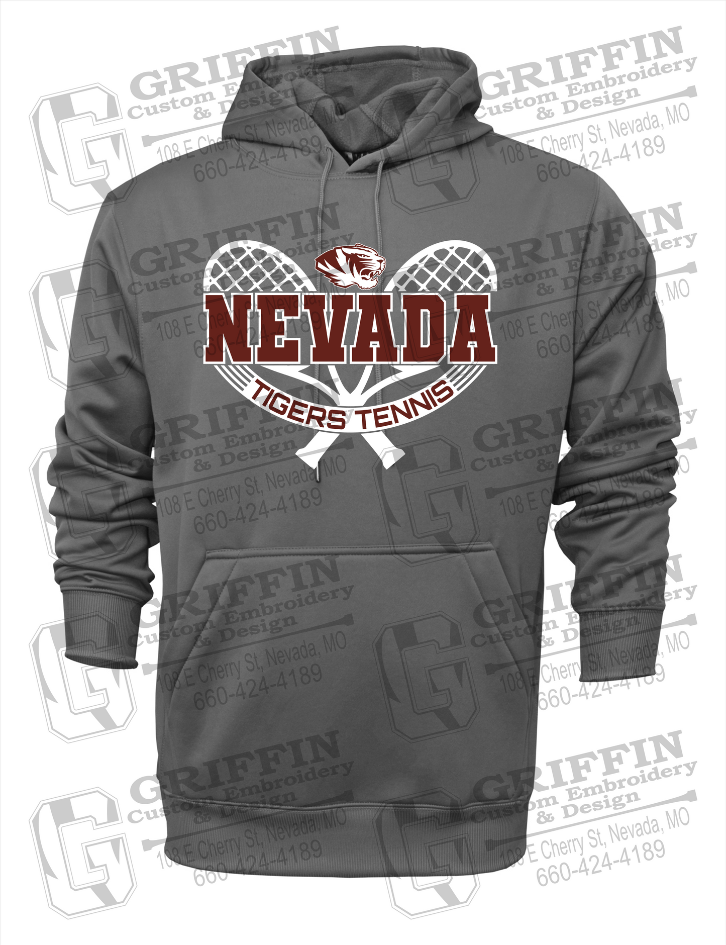 Performance Fleece Hoodie - Tennis - Nevada Tigers 21-Y