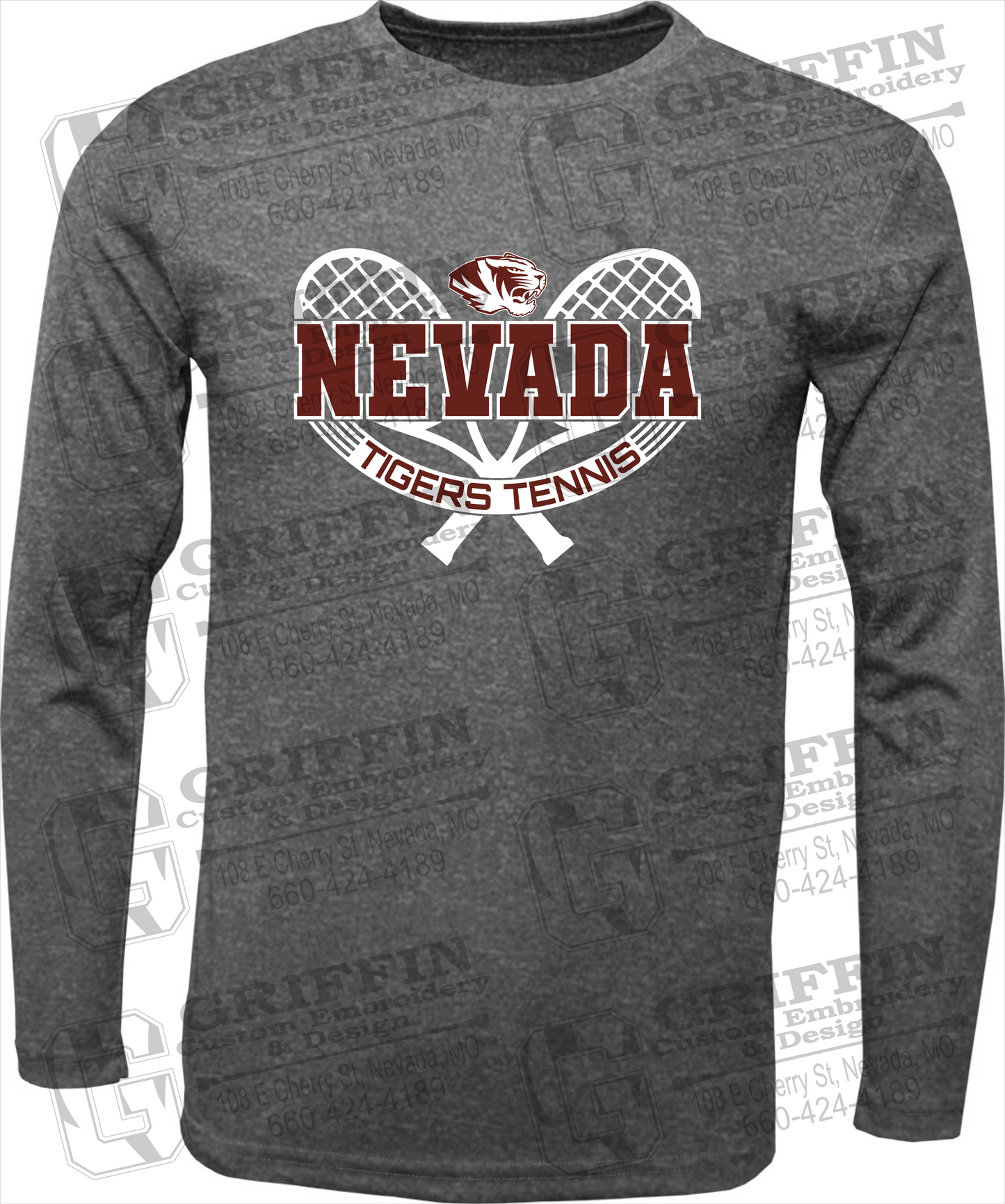 Dry-Fit Long Sleeve T-Shirt - Tennis - Nevada Tigers 21-Y