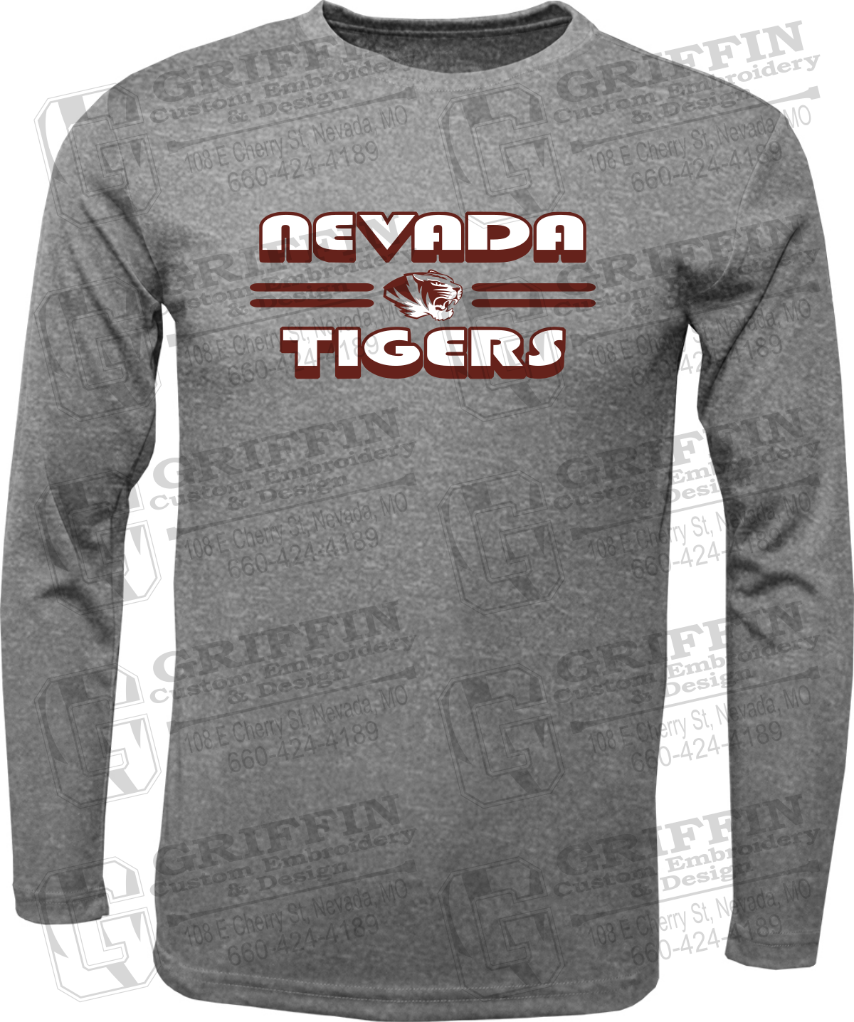 Toddler Dry-Fit Long Sleeve T-Shirt - Nevada Tigers 22-A