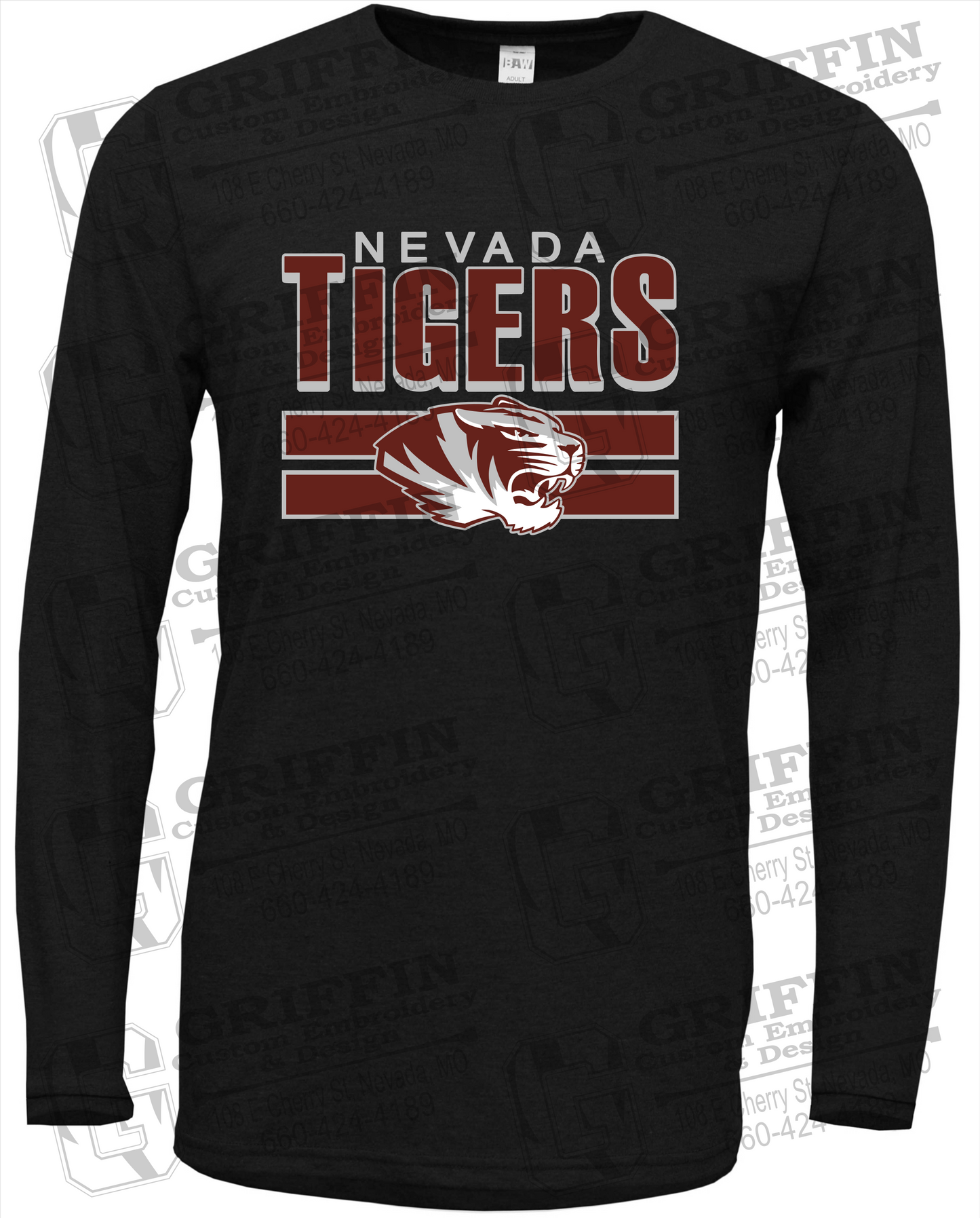 Soft-Tek Long Sleeve T-Shirt - Nevada Tigers 22-B