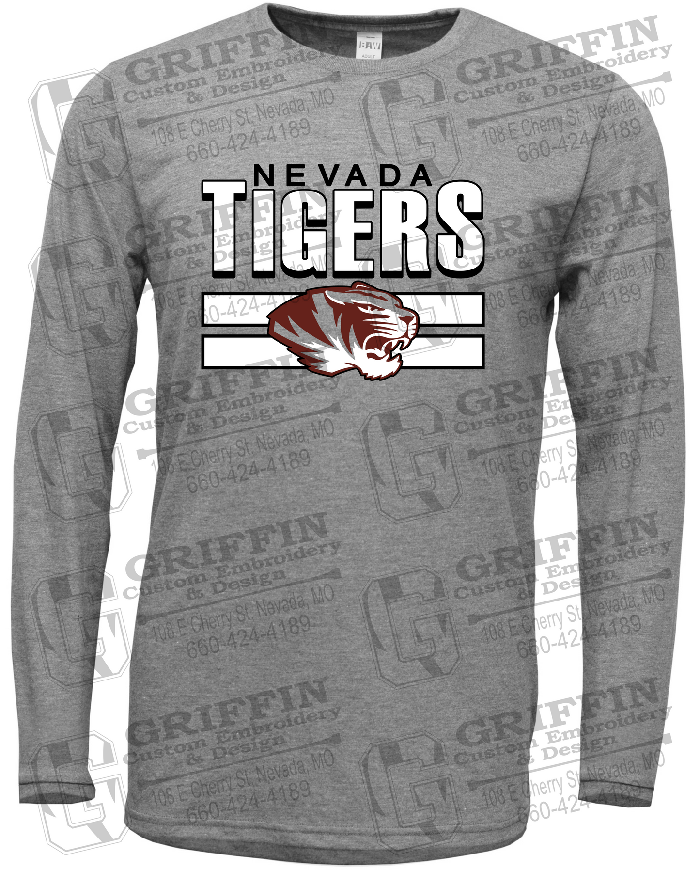 Soft-Tek Long Sleeve T-Shirt - Nevada Tigers 22-B