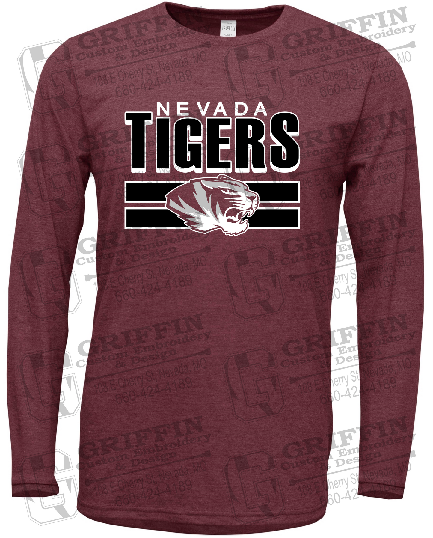 Soft-Tek Long Sleeve T-Shirt - Nevada Tigers 22-B