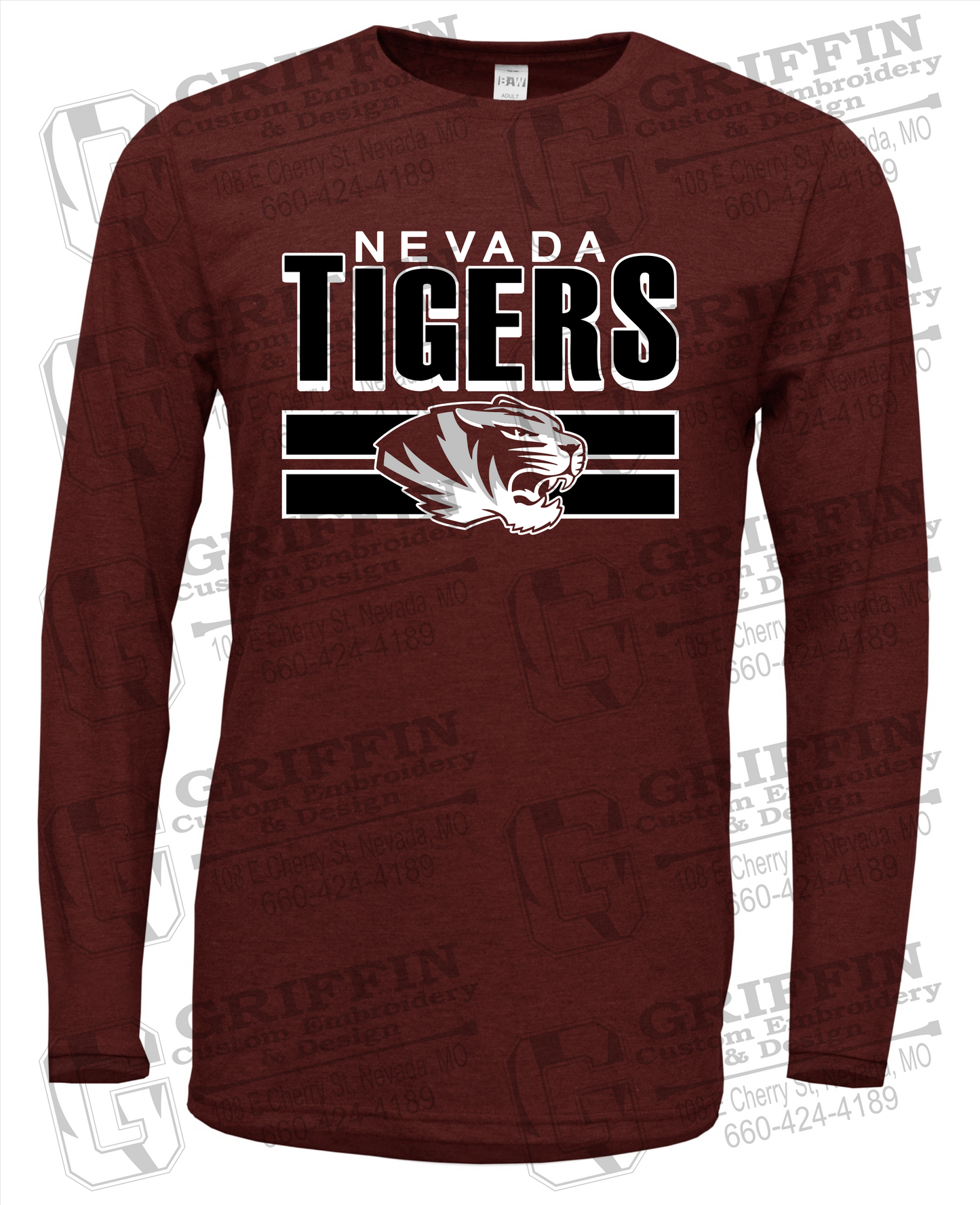 Soft-Tek Long Sleeve T-Shirt - Nevada Tigers 22-B