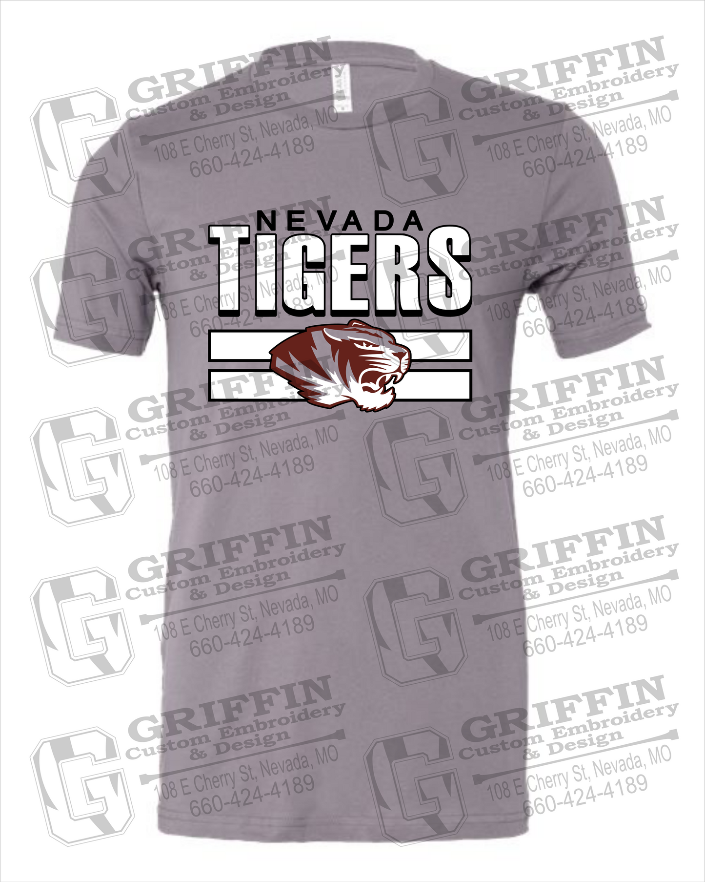 Nevada Tigers 22-B 100% Cotton Short Sleeve T-Shirt