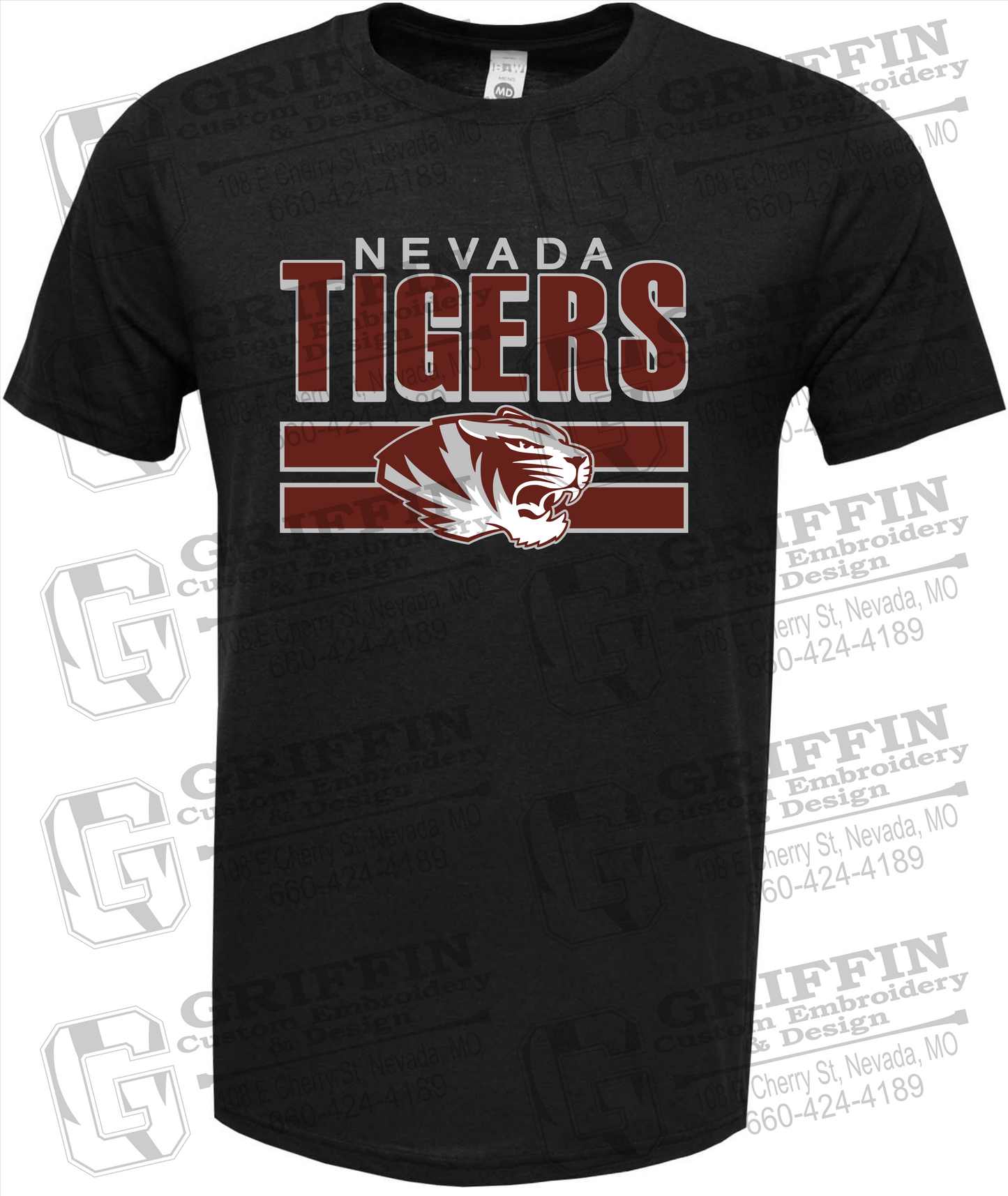 Soft-Tek Short Sleeve T-Shirt - Nevada Tigers 22-B