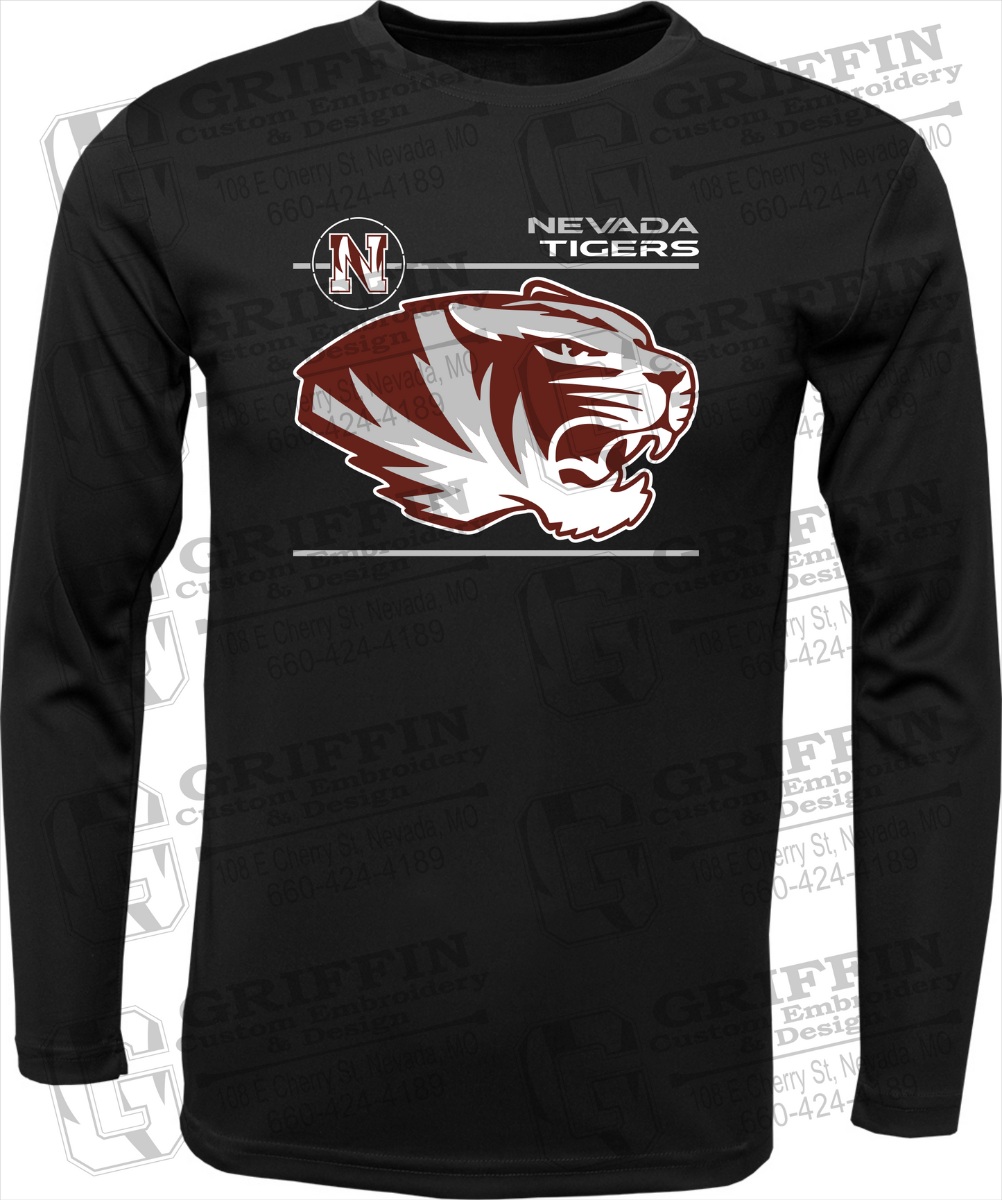 Dry-Fit Long Sleeve T-Shirt - Nevada Tigers 22-D