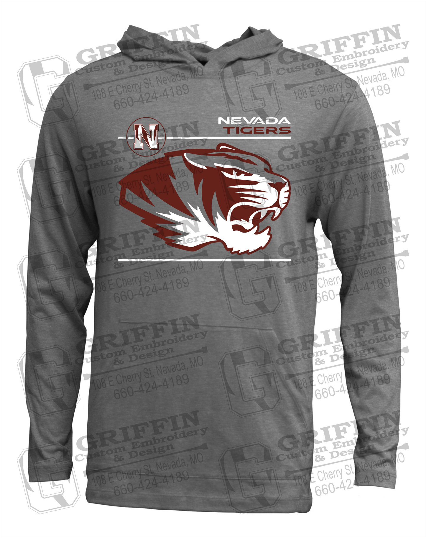 Nevada Tigers 22-D T-Shirt Hoodie