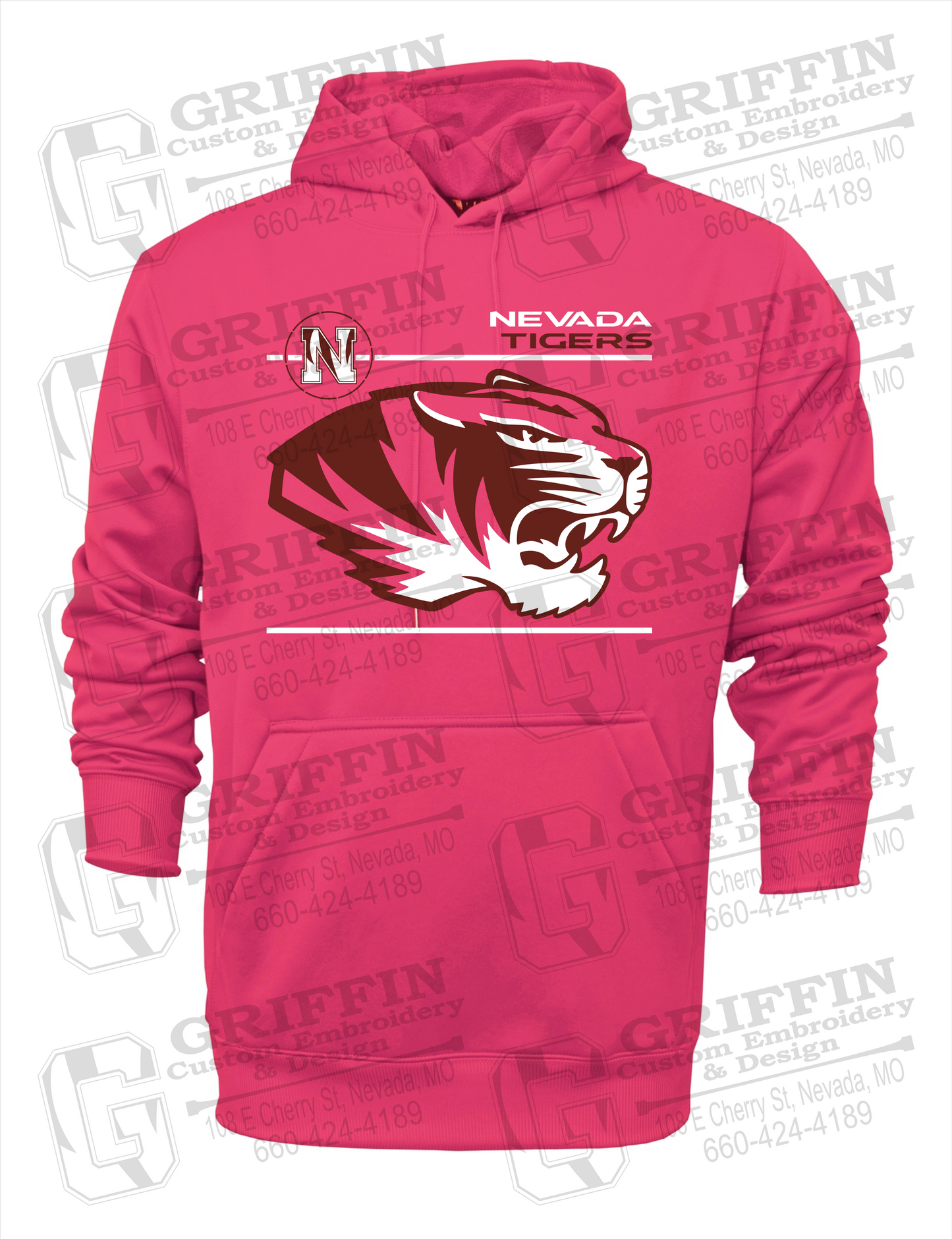 Performance Fleece Hoodie - Nevada Tigers 22-D