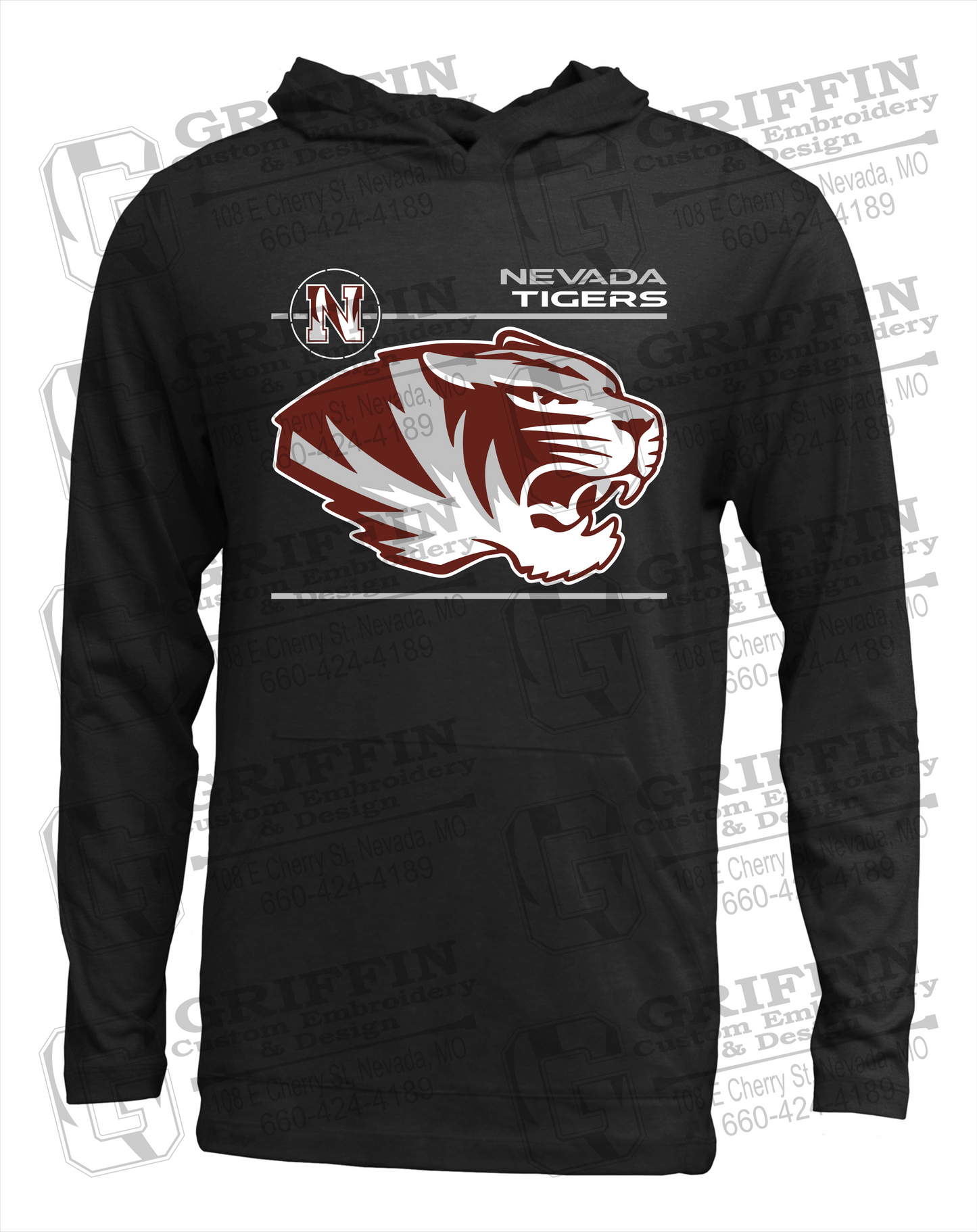 Nevada Tigers 22-D T-Shirt Hoodie