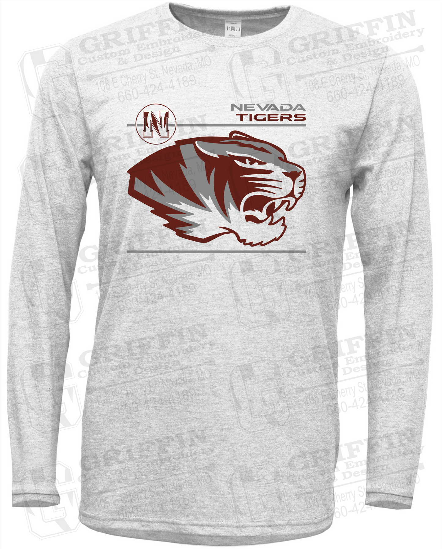 Soft-Tek Long Sleeve T-Shirt - Nevada Tigers 22-D