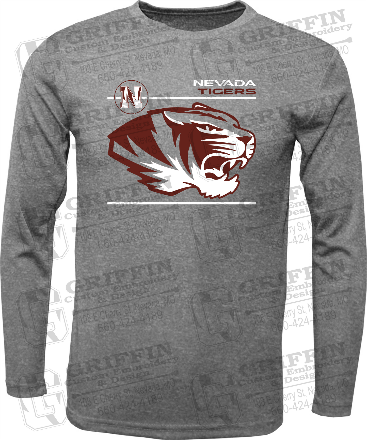 Dry-Fit Long Sleeve T-Shirt - Nevada Tigers 22-D