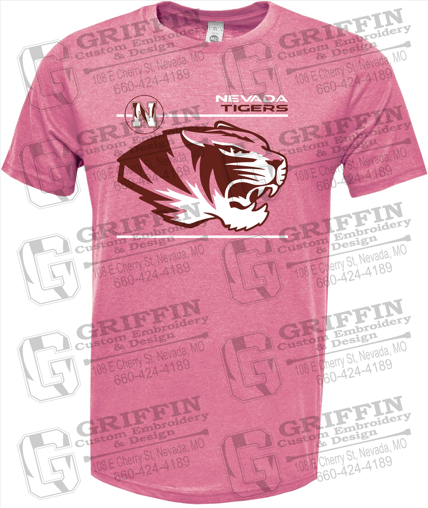 Soft-Tek Short Sleeve T-Shirt - Nevada Tigers 22-D